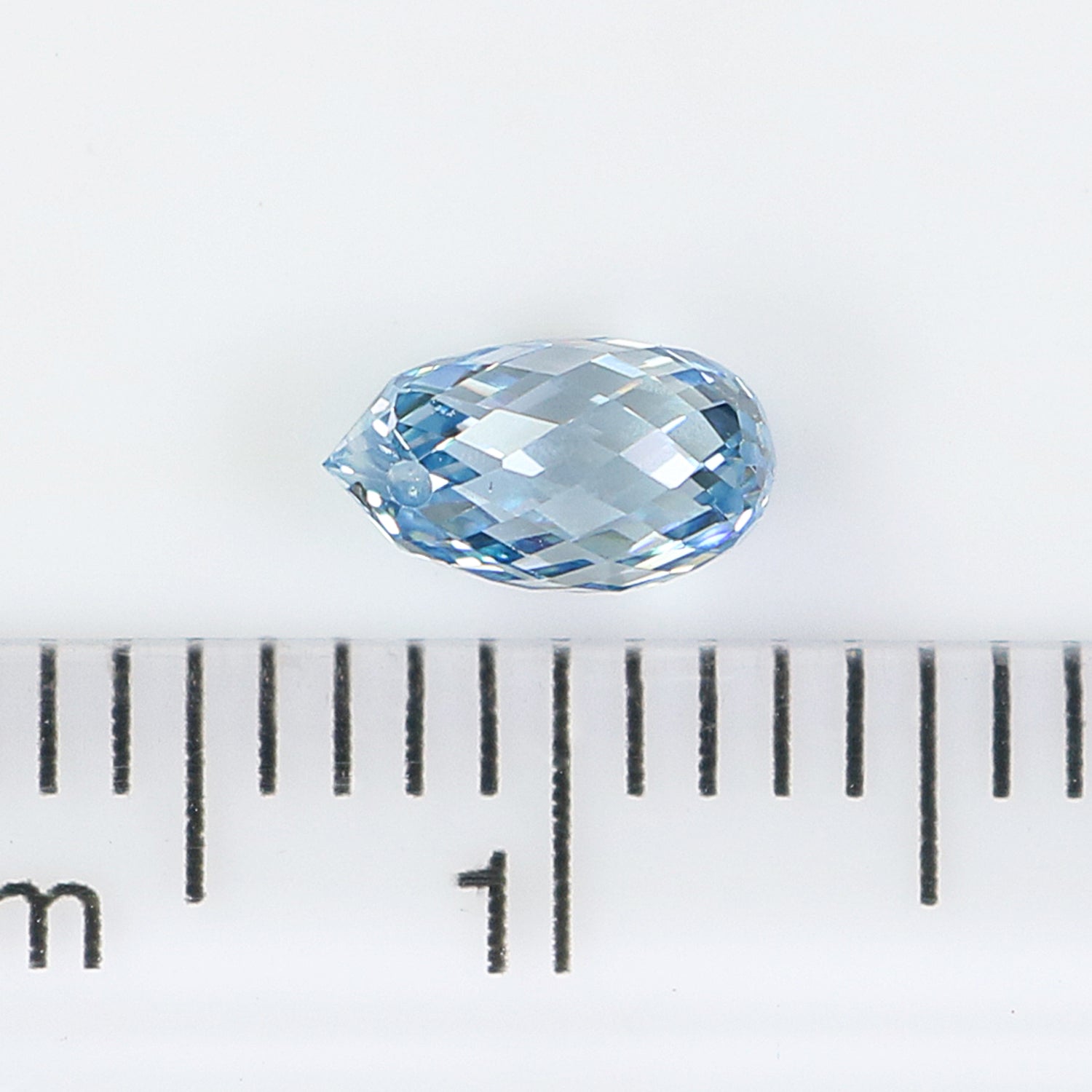 0.69 CT Lab Grown Briolette Cut Diamond Blue Color VS Clarity Diamond Lab Grown CVD Diamond Lab Created Drop Rose Cut Diamond L3495