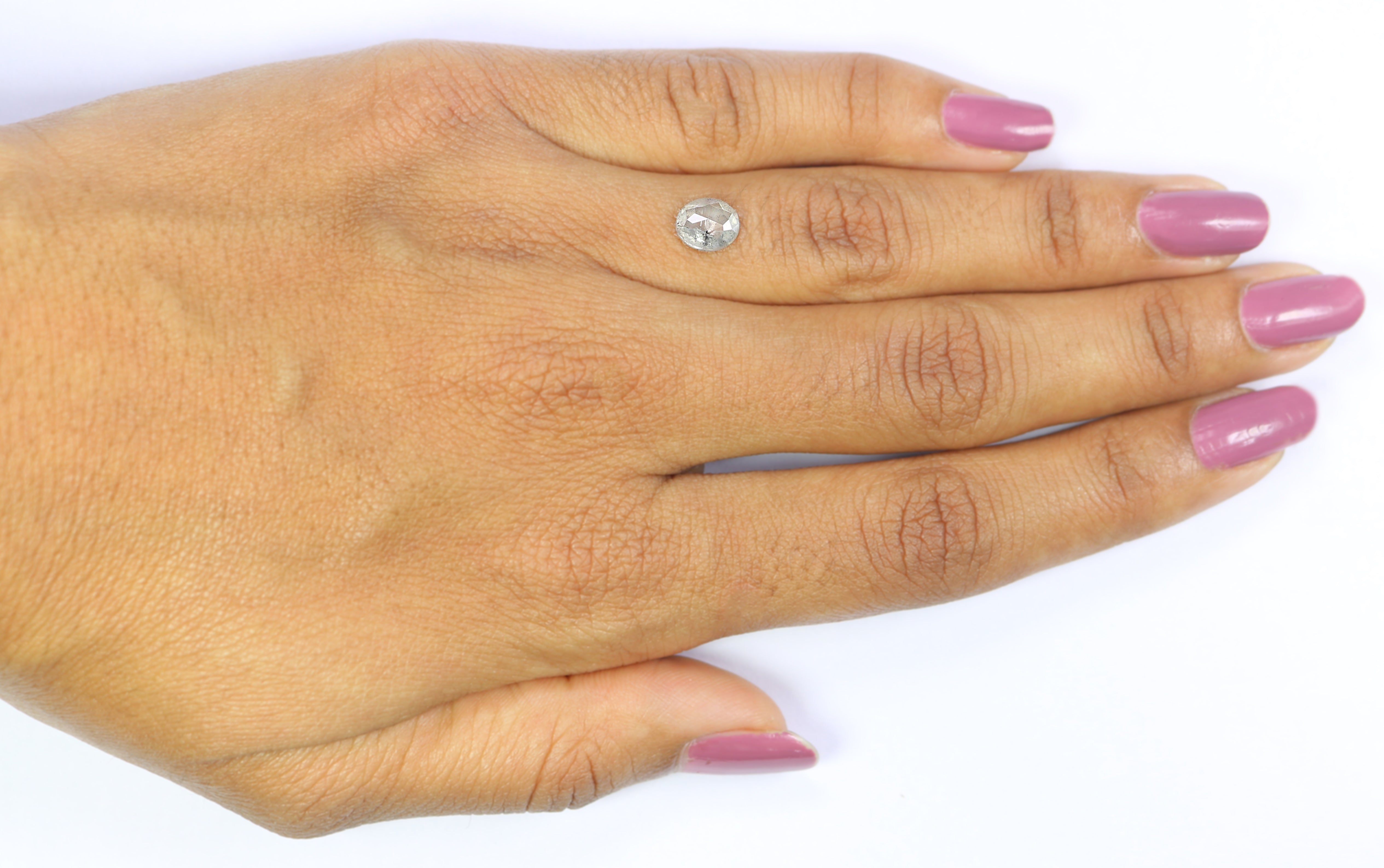 1.03 Ct Natural Loose Oval Shape Diamond Black Grey Color Oval Cut Diamond 7.00 MM Natural Loose Salt and Pepper Oval Shape Diamond QL1098