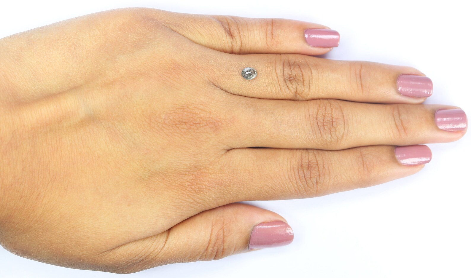 Natural Loose Oval Diamond, Salt And Pepper Oval Diamond, Natural Loose Diamond, Oval Rose Cut Diamond, 0.40 CT Oval Shape Diamond N9254