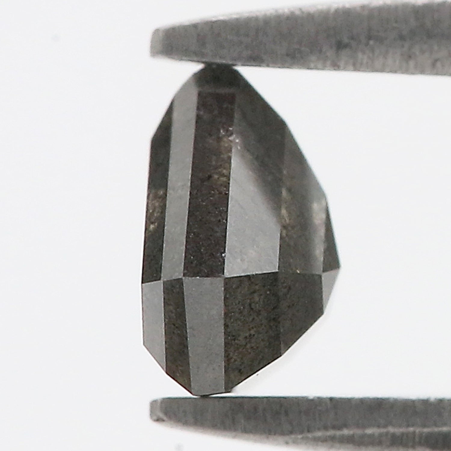 0.87 CT Natural Loose Shield Diamond Black Grey Color Diamond 5.40 MM Natural Loose Diamond Salt And Pepper Shield Rose Cut Diamond QL1942