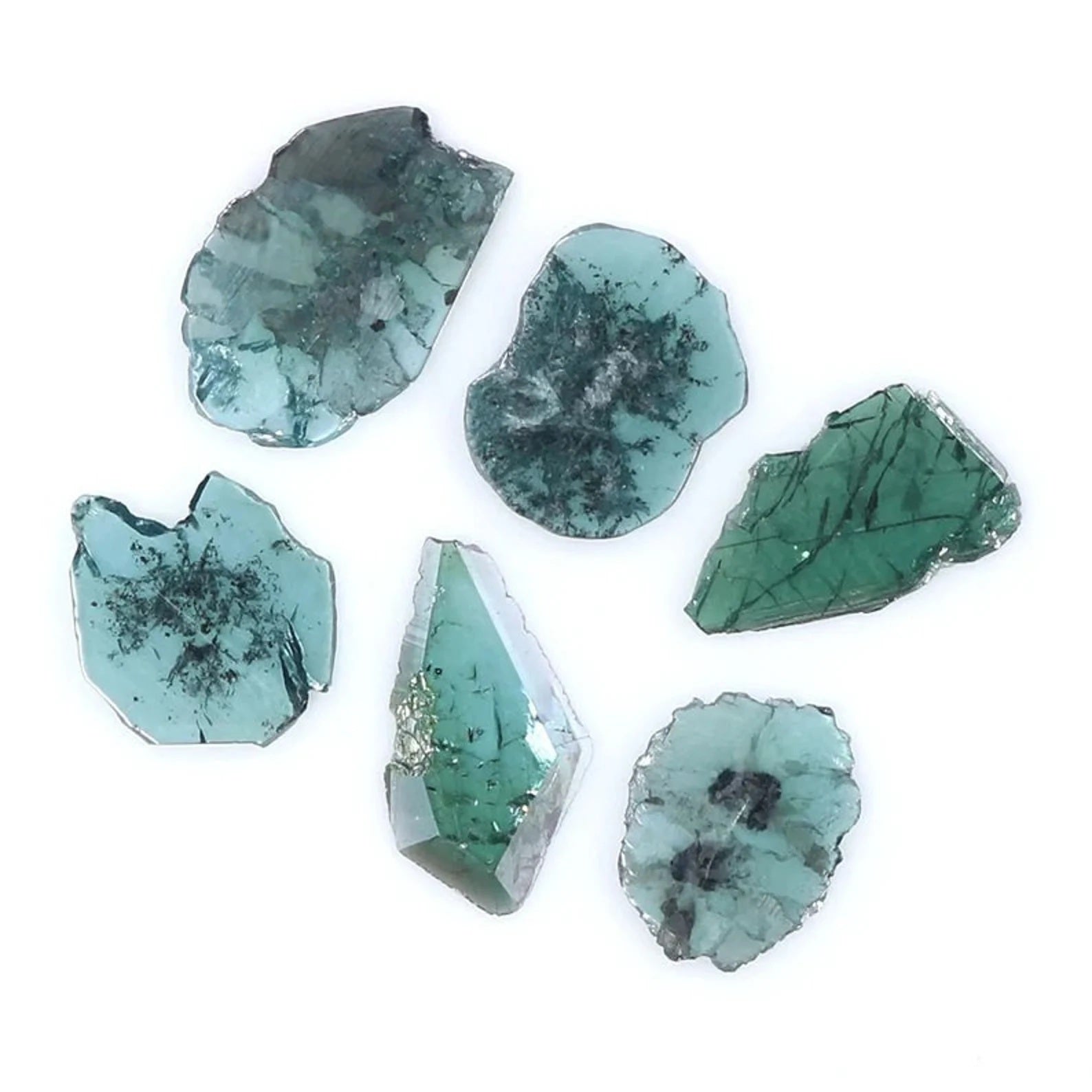 1.47 CT Natural Loose Slice Shape Diamond Blue Color Irregular Cut Diamond 8.00 MM Natural Loose Diamond Blue Color Slice Cut Diamond NQ370