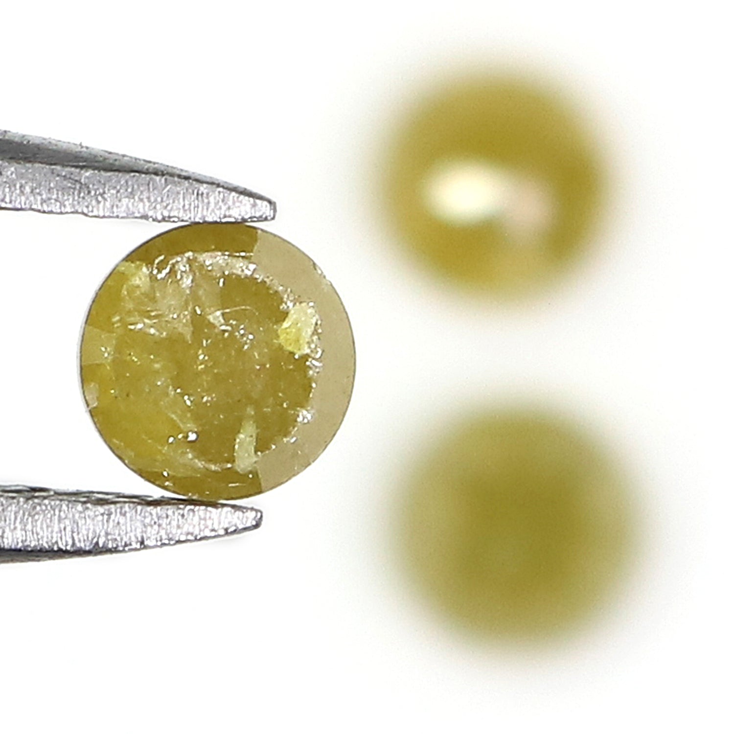 0.98 CT Natural Loose Round Rose Cut Diamond Yellow Color Round Shape Diamond 3.90 MM Natural Yellow Color Round Rose Cut Diamond KQ1227