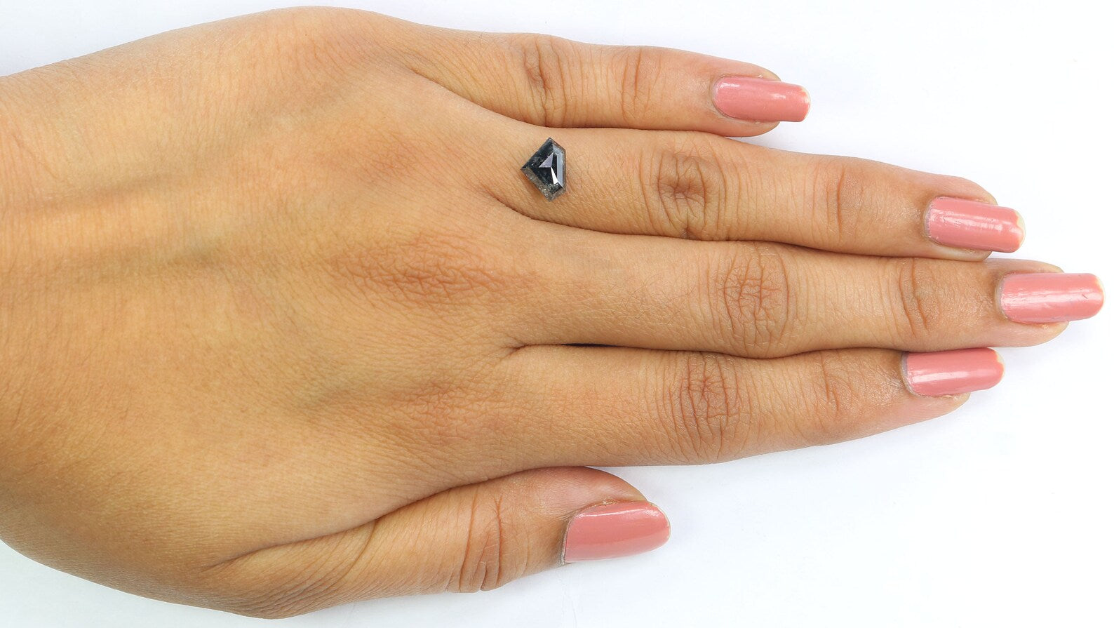 1.18 CT Natural Loose Shield Diamond Salt And Pepper Diamond Natural Loose Diamond 6.00 MM Shield Rose Cut Diamond Shield Shape NQ1346