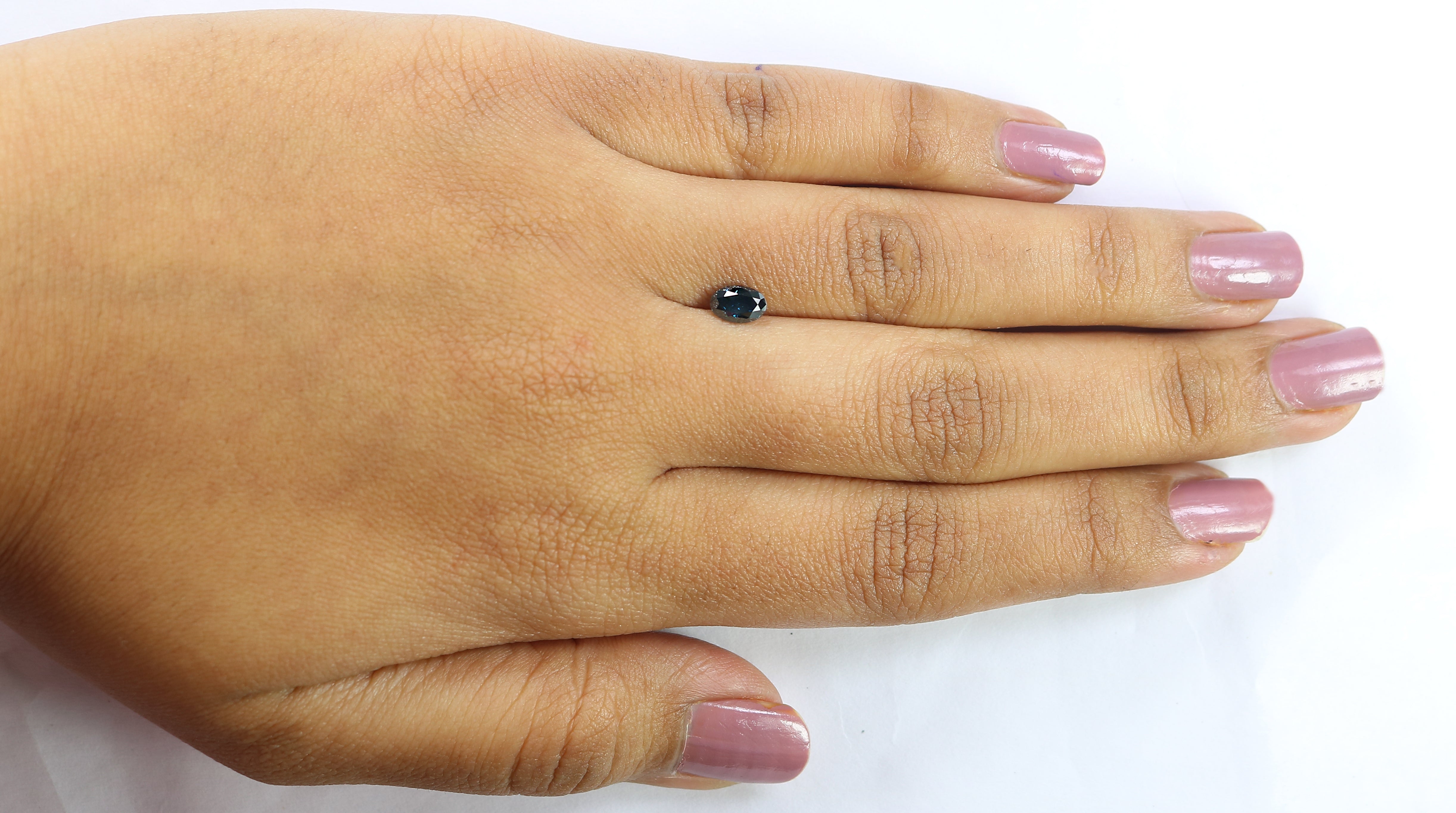 0.55 CT Natural Loose Oval Shape Diamond Blue Color Oval Shape Diamond 6.00 MM Natural Blue Color Diamond Oval Brilliant Cut Diamond QL8522