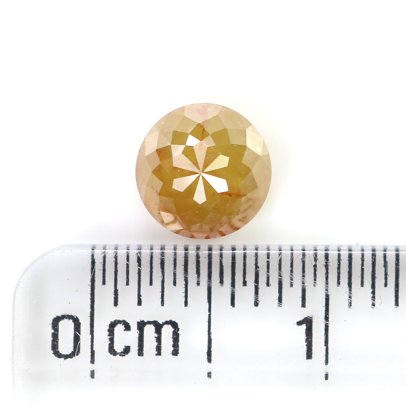 1.18 CT Natural Loose Round Rose Cut Diamond Yellow Color Round Shape Diamond 5.80 MM Natural Yellow Color Round Rose Cut Diamond LQ5216
