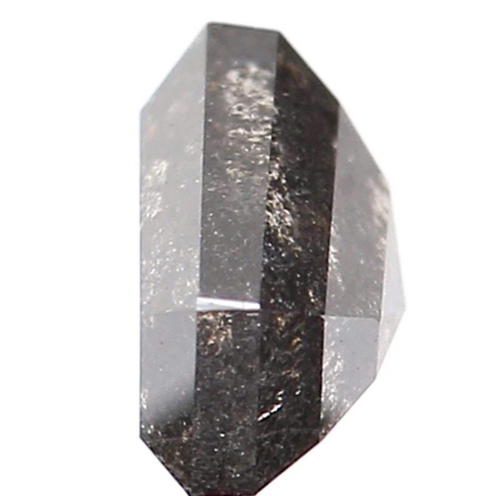 0.84 Ct Natural Loose Shield Cut Diamond Salt And Pepper Shield Diamond 5.20 MM Natural Loose Black Grey Color Shield Rose Cut Diamond QN943