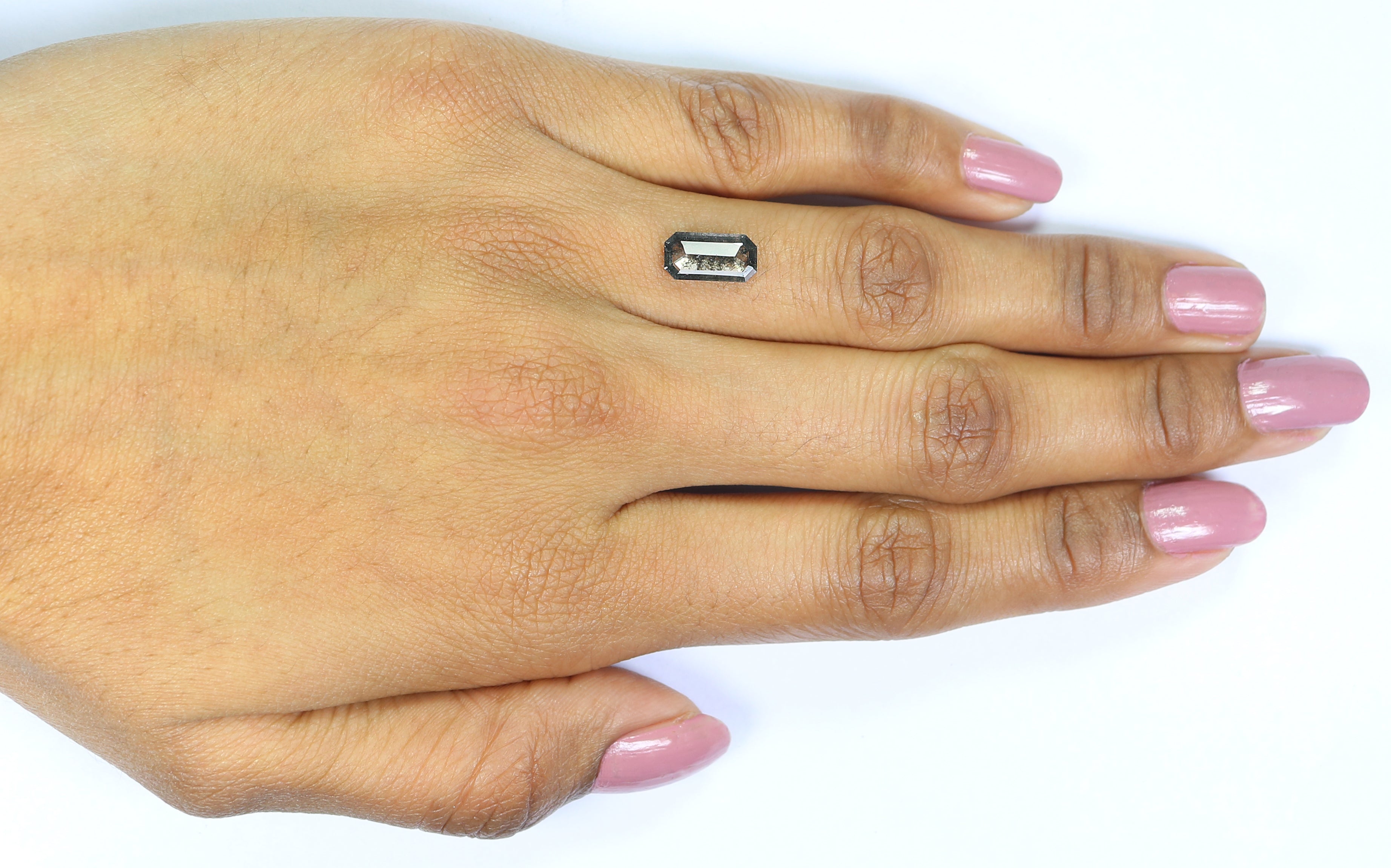 1.07 CT Emerald Rose Cut Salt And Pepper Lab Grown 10.10 MM Loose Diamond CVD Fancy Black Grey Color Lab Created Antique Cut Diamonds N2633