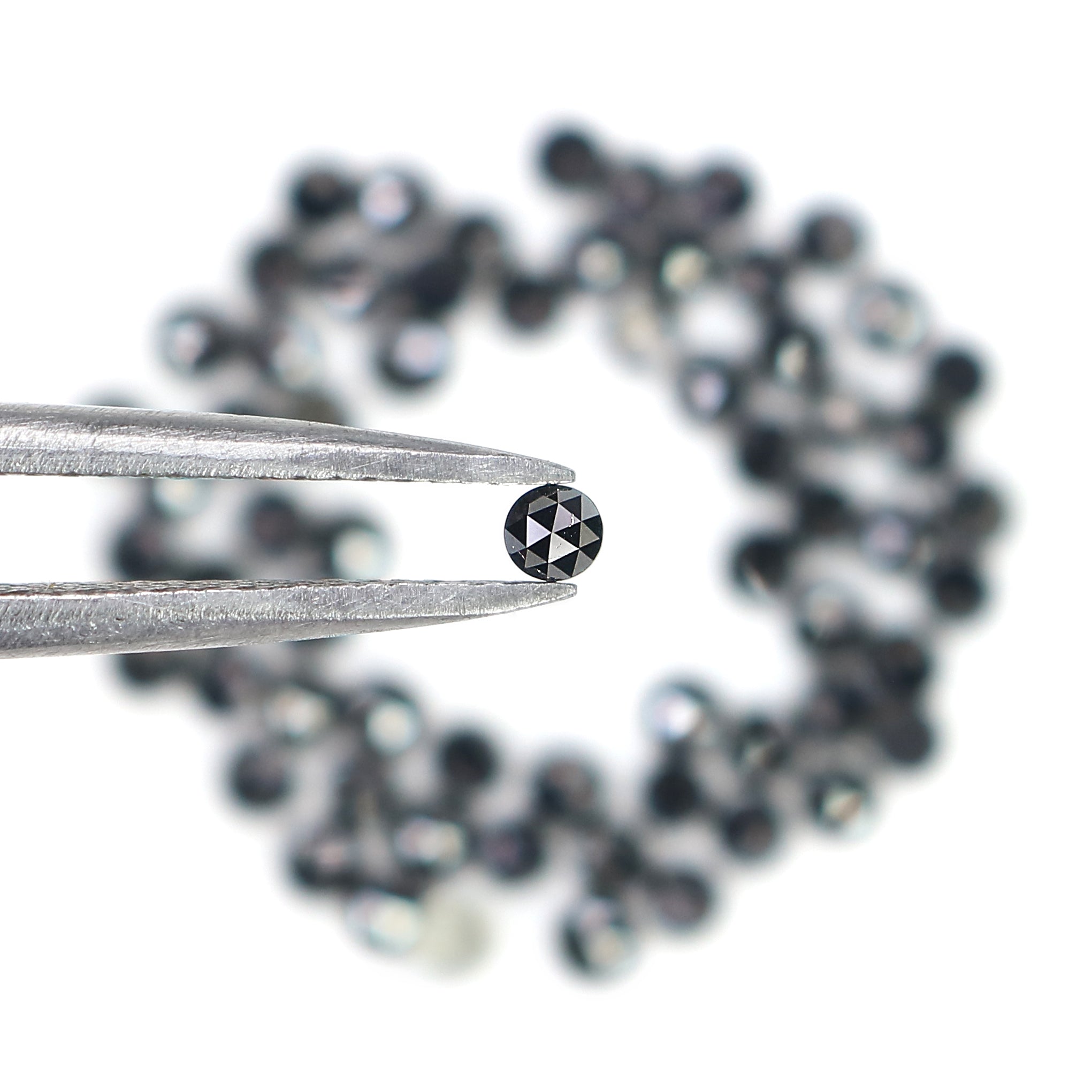 2.81 CT Natural Loose Round Shape Diamond Black Color Round Cut Diamond 2.10 MM Natural Diamond Black Color Round Rose Cut Diamond LQ1855