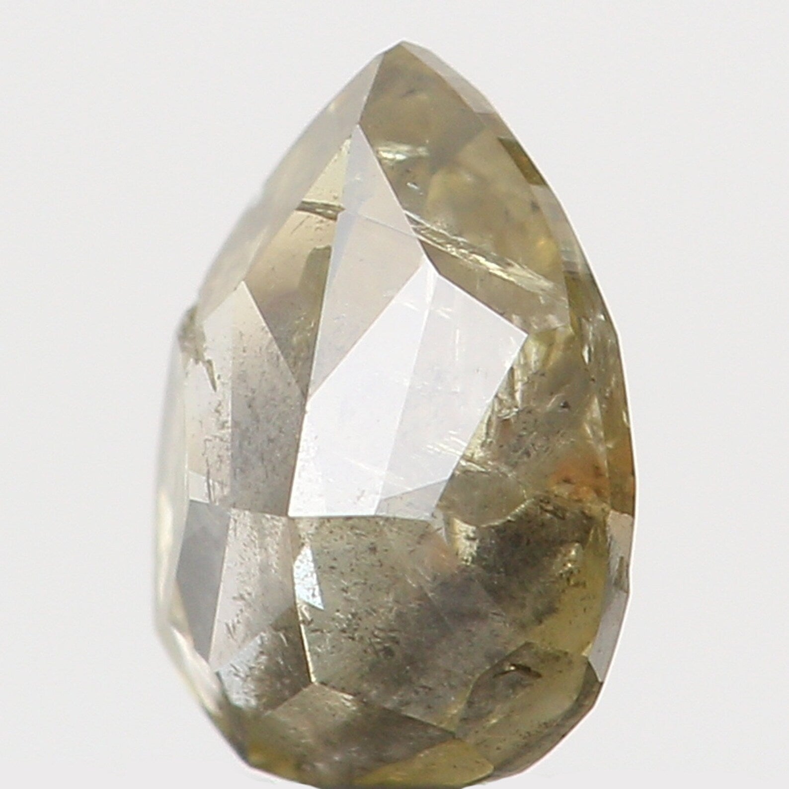 0.25 Ct Natural Loose Diamond Pear Green Color I1 Clarity 4.57 MM N7647