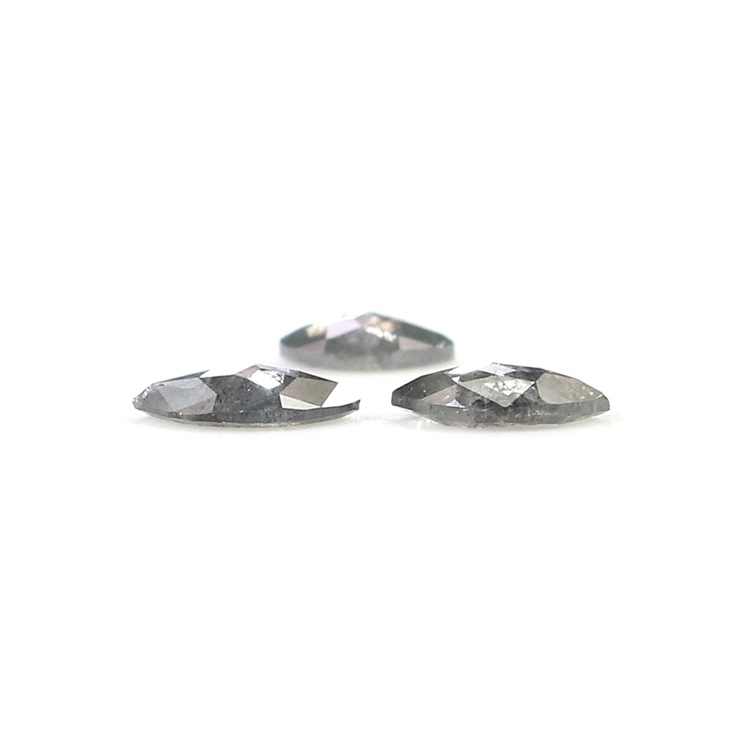 0.55 CT Natural Loose Marquise Shape Diamond Salt And Pepper Marquise Cut Diamond 4.80 MM Black Grey Color Marquise Rose Cut Diamond QL2458