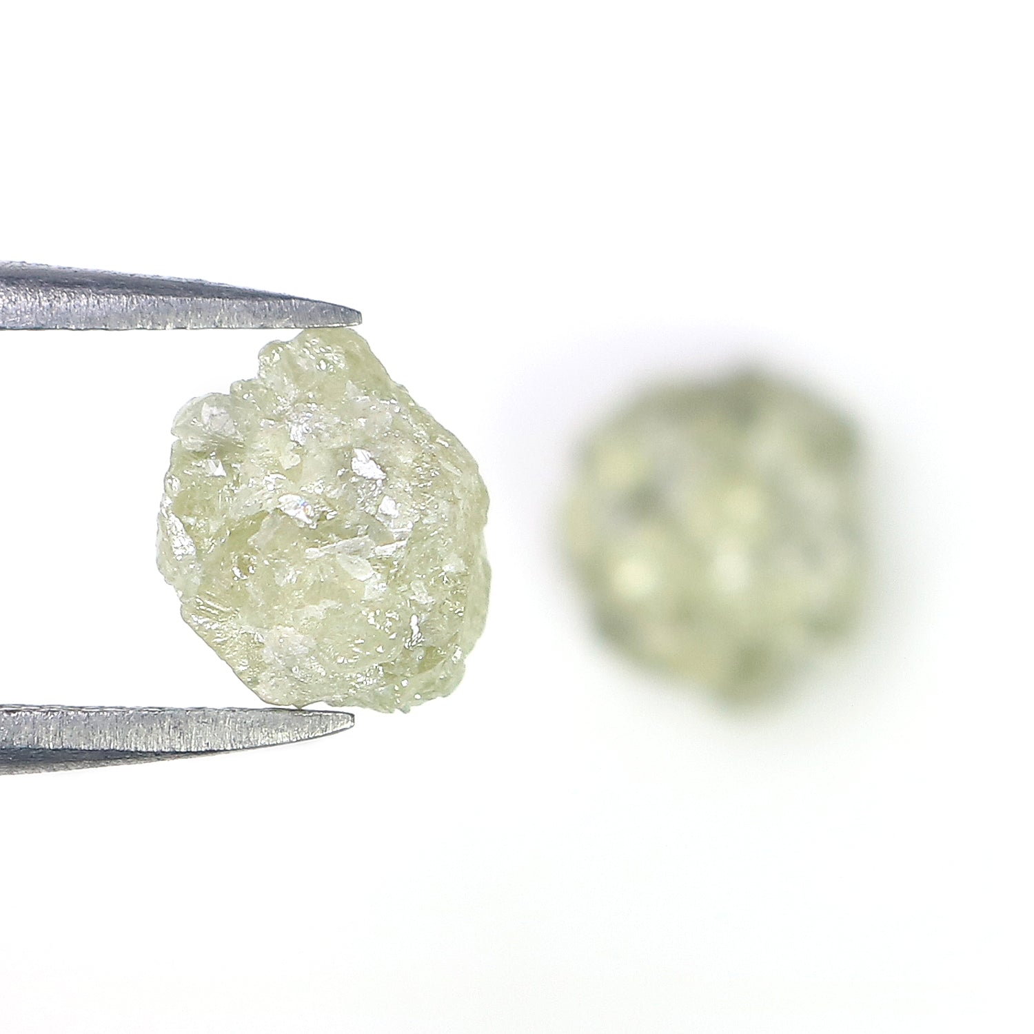 4.78 CT Natural Loose Rough Shape Diamond Green Color Rough Uncut Diamond 8.15 MM Natural Grey Diamond Rough Irregular Cut Diamond LQ3370