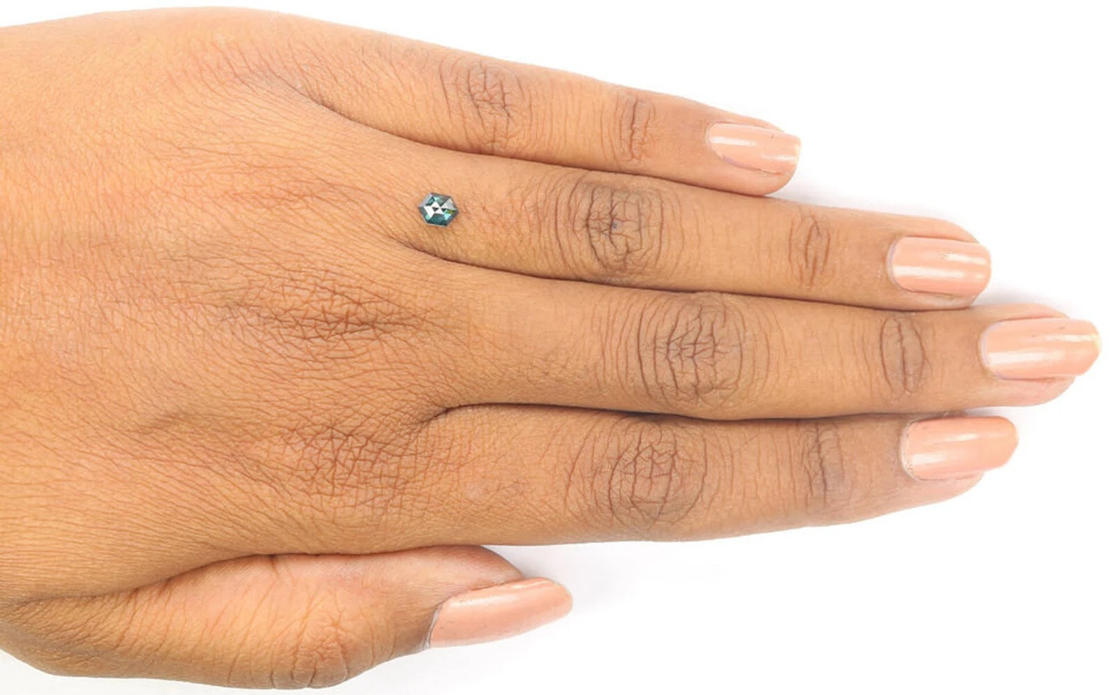 0.36 CT Natural Loose Hexagon Shape Diamond Blue Color Hexagon Shape Diamond 4.95 MM Natural Loose Diamond Blue Hexagon Cut Diamond NQ1410