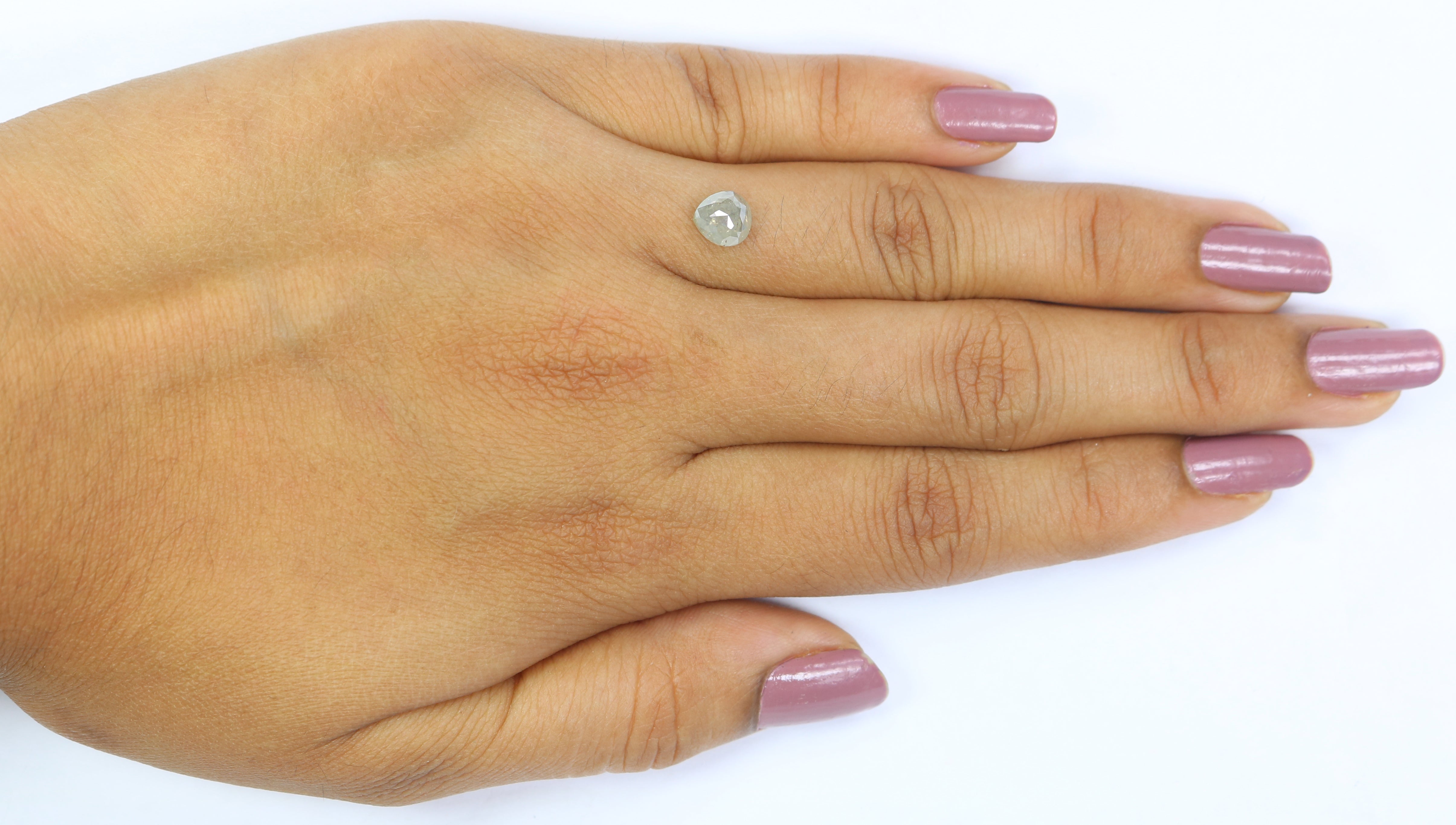 1.04 CT Natural Loose Heart Shape Diamond Grey Color Heart Cut Diamond 6.10 MM Natural Loose Grey Diamond Heart Rose Cut Diamond LQ2858