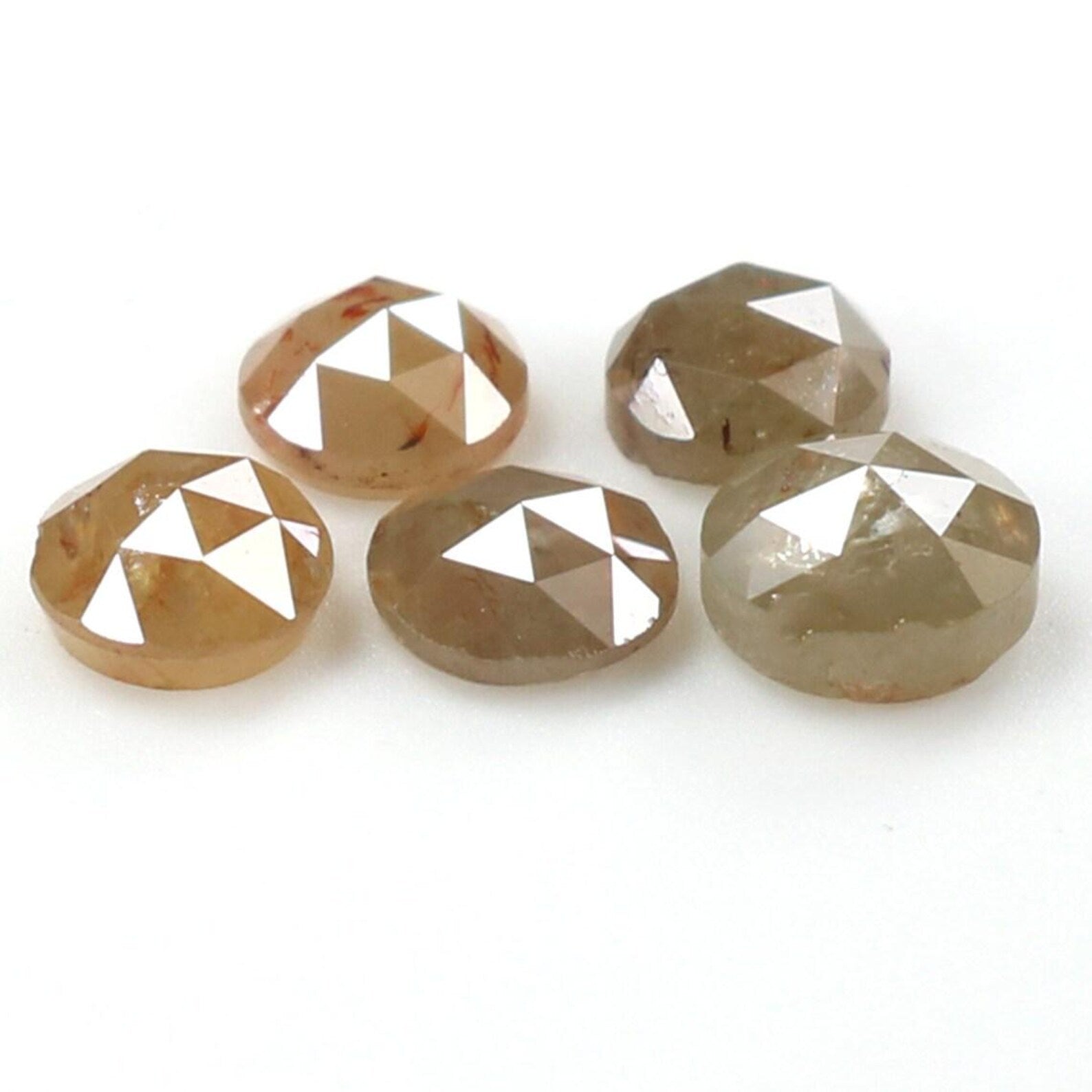 1.48 CT Natural Loose Round Shape Diamond Brown Color Round Cut Diamond 3.75 MM Natural Diamond Grey Color Round Rose Cut Diamond NQ1764