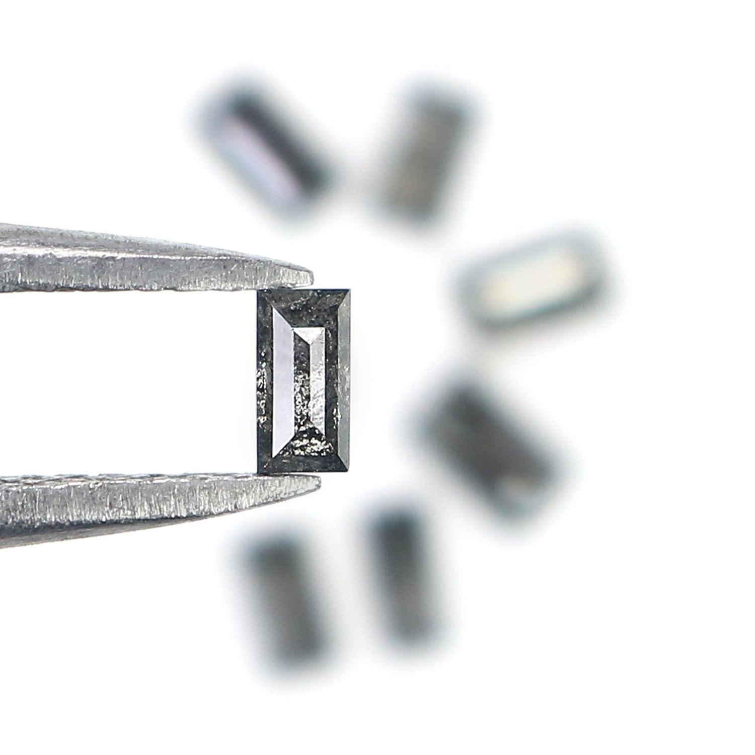 0.65 CT Natural Loose Baguette Diamond Salt And Pepper Baguette Diamond 3.65 MM Natural Loose Baguette Diamond Baguette Shape Diamond LQ2895