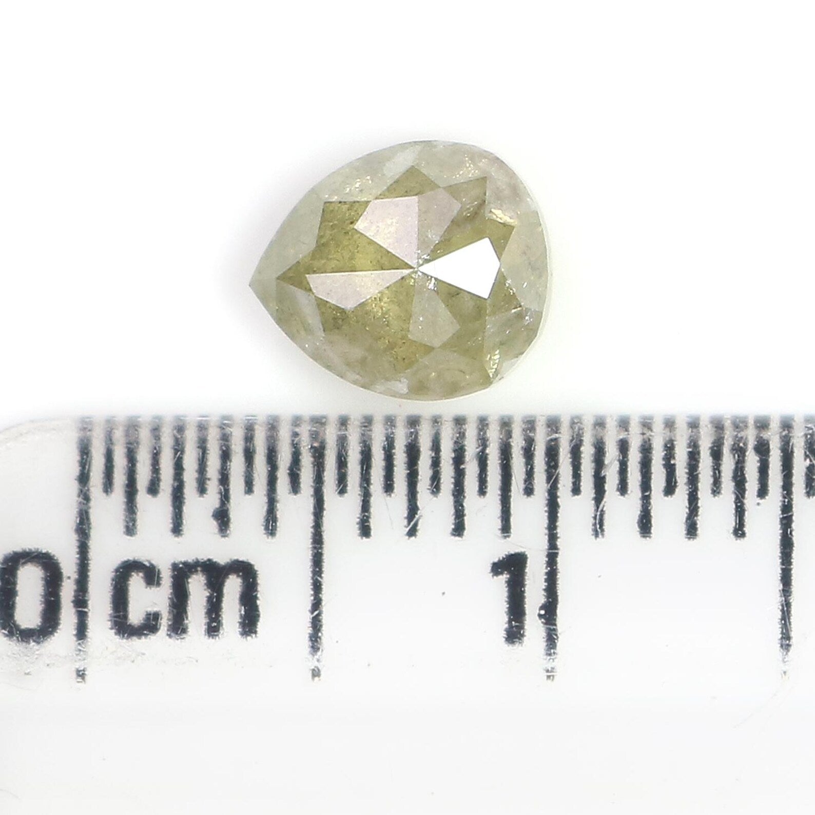 1.09 CT Natural Loose Pear Shape Diamond Yellow Grey Color Pear Cut Diamond 6.50 MM Natural Loose Diamond Pear Rose Cut Diamond QN7232