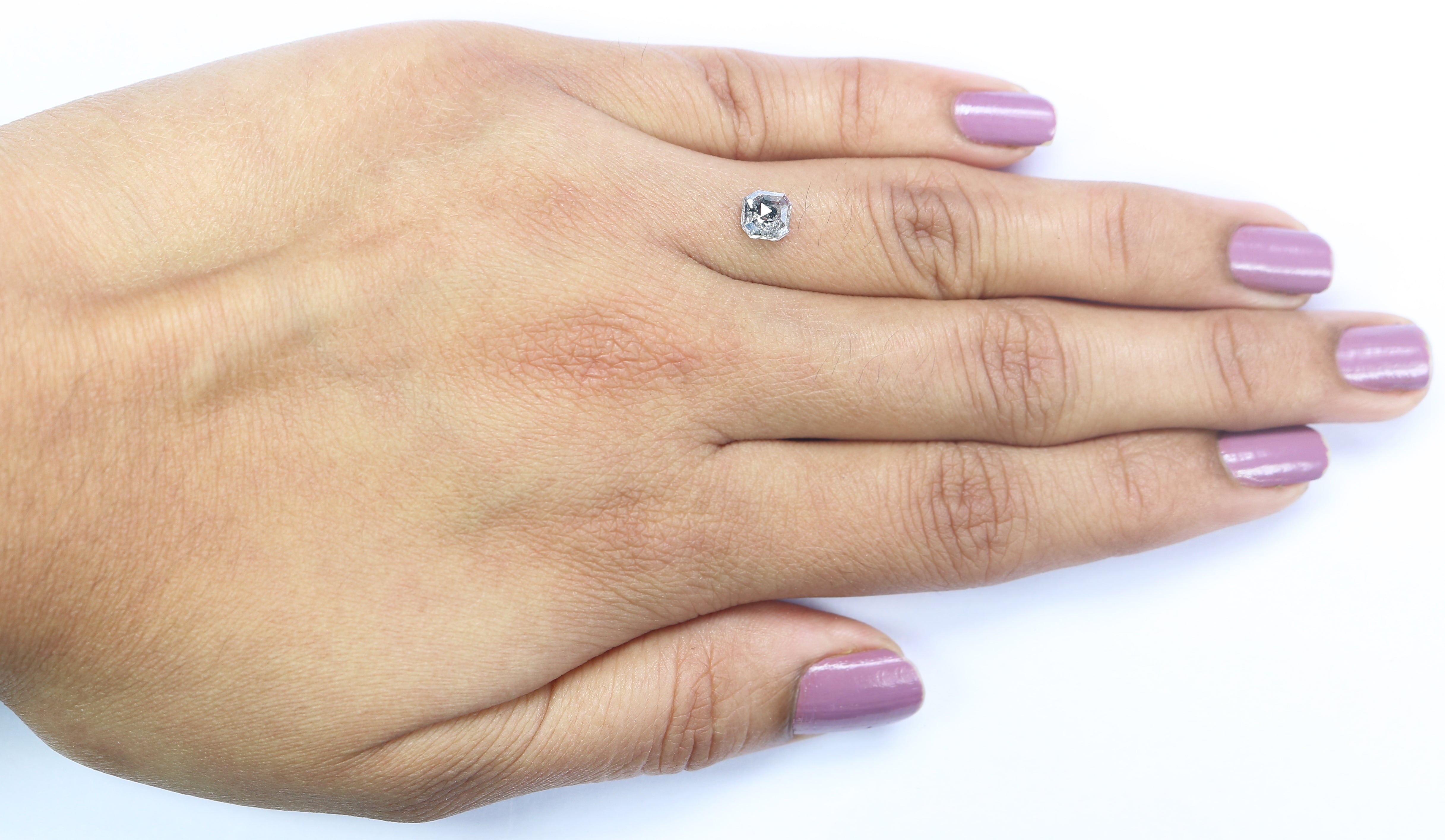 Natural Loose Emerald Diamond, Salt And Pepper Emerald Diamond, Natural Loose Diamond, Emerald Cut Diamond, 0.86 CT Emerald Shape KDL7777