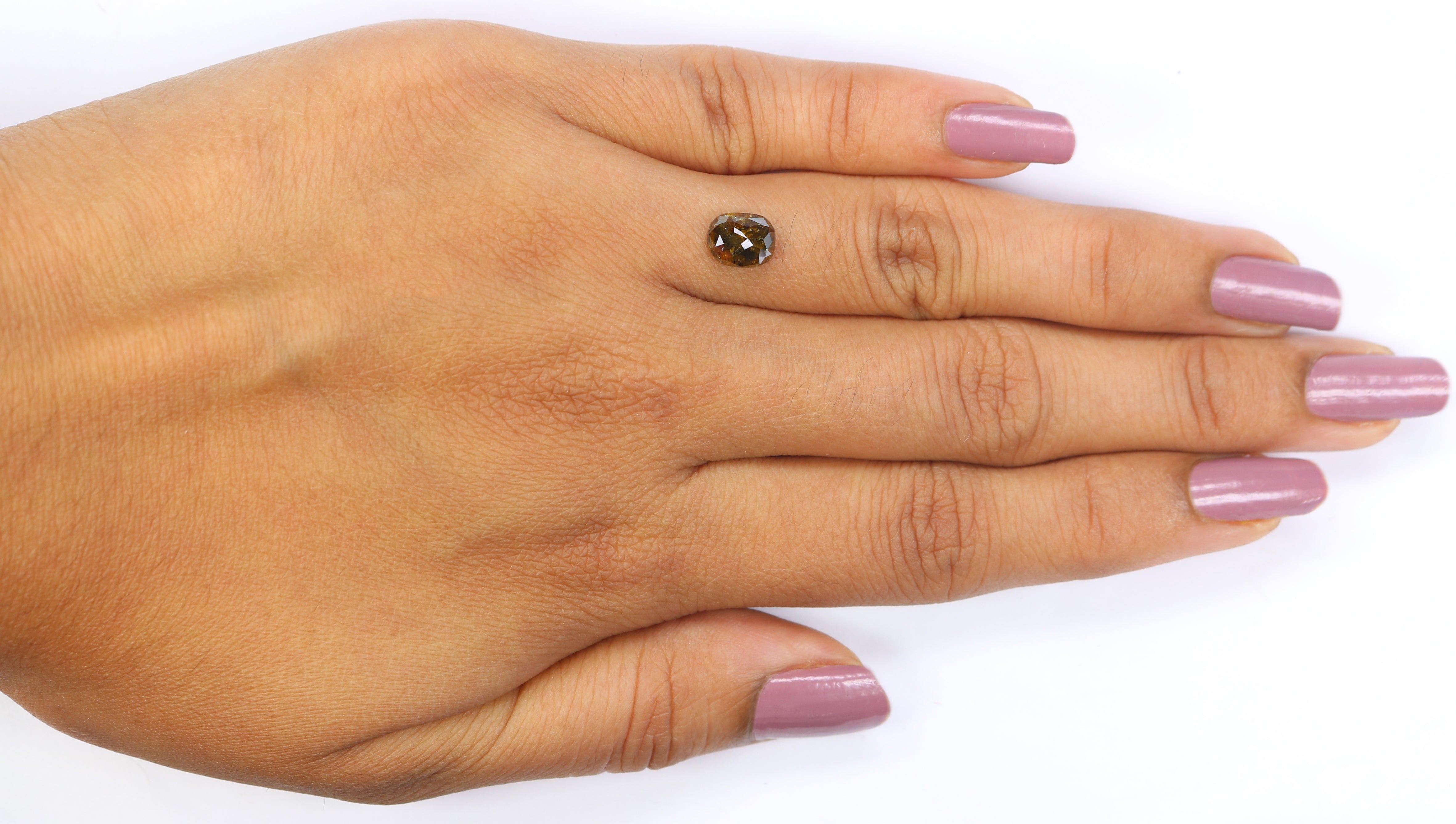 1.18 CT Natural Loose Oval Shape Diamond Brown Color Oval Cut Diamond 7.10 MM Natural Loose Brown Color Diamond Oval Rose Cut Diamond QL2867