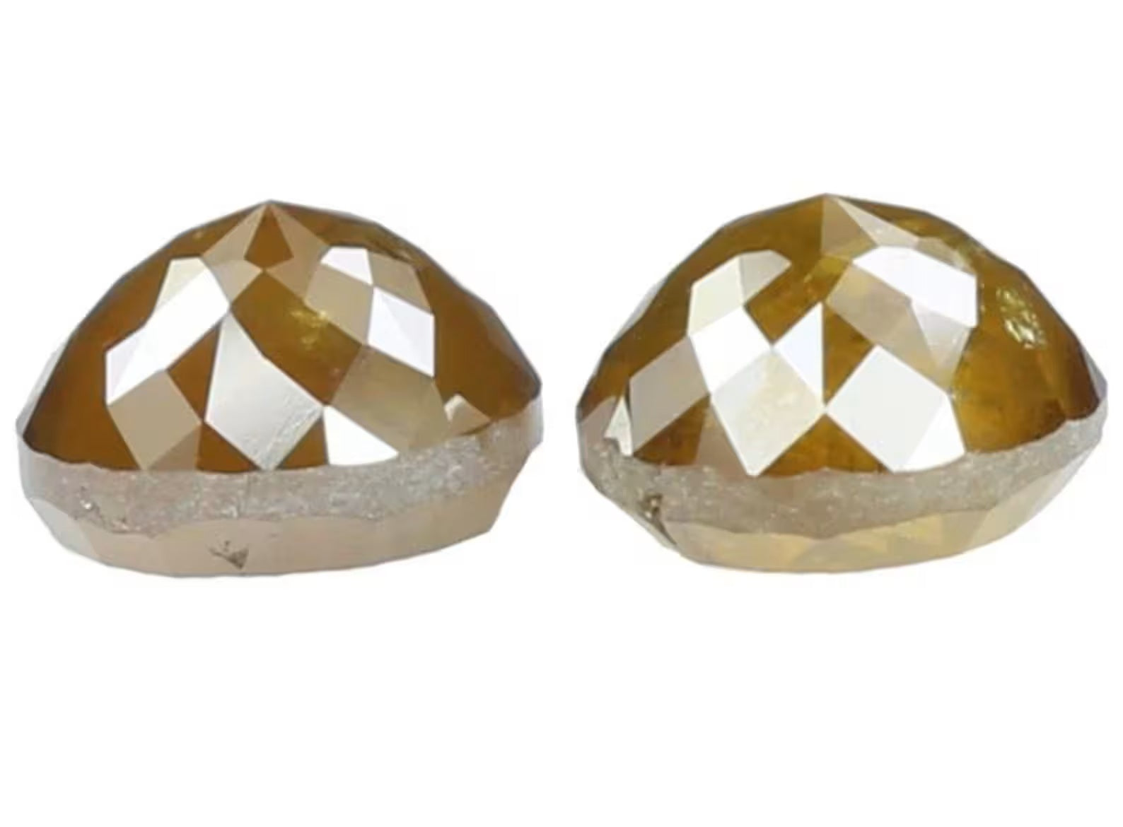 0.93 CT Natural Loose Round Shape Pair Diamond Brown Color Round Diamond 4.30 MM Natural Diamond Brown Color Round Rose Cut Diamond NQ6991