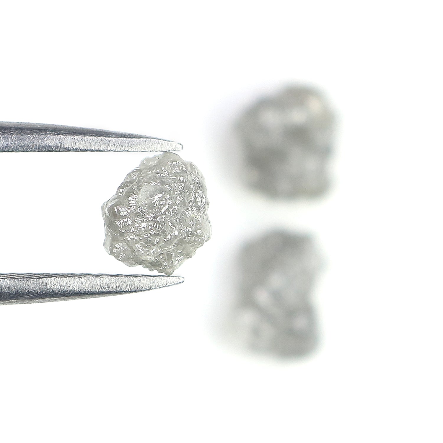 4.11 CT Natural Loose Rough Shape Diamond Grey Color Rough Uncut Diamond 7.70 MM Natural Grey Diamond Rough Irregular Cut Diamond LQ3361