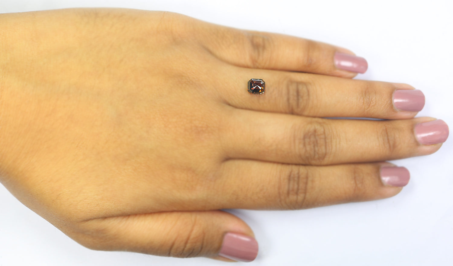 1.10 Ct IGI CERTIFIED Natural Loose Emerald Shape Diamond Deep Orange Brown Color Emerald Diamond 5.90 MM Natural Emerald Cut Diamond QL7721