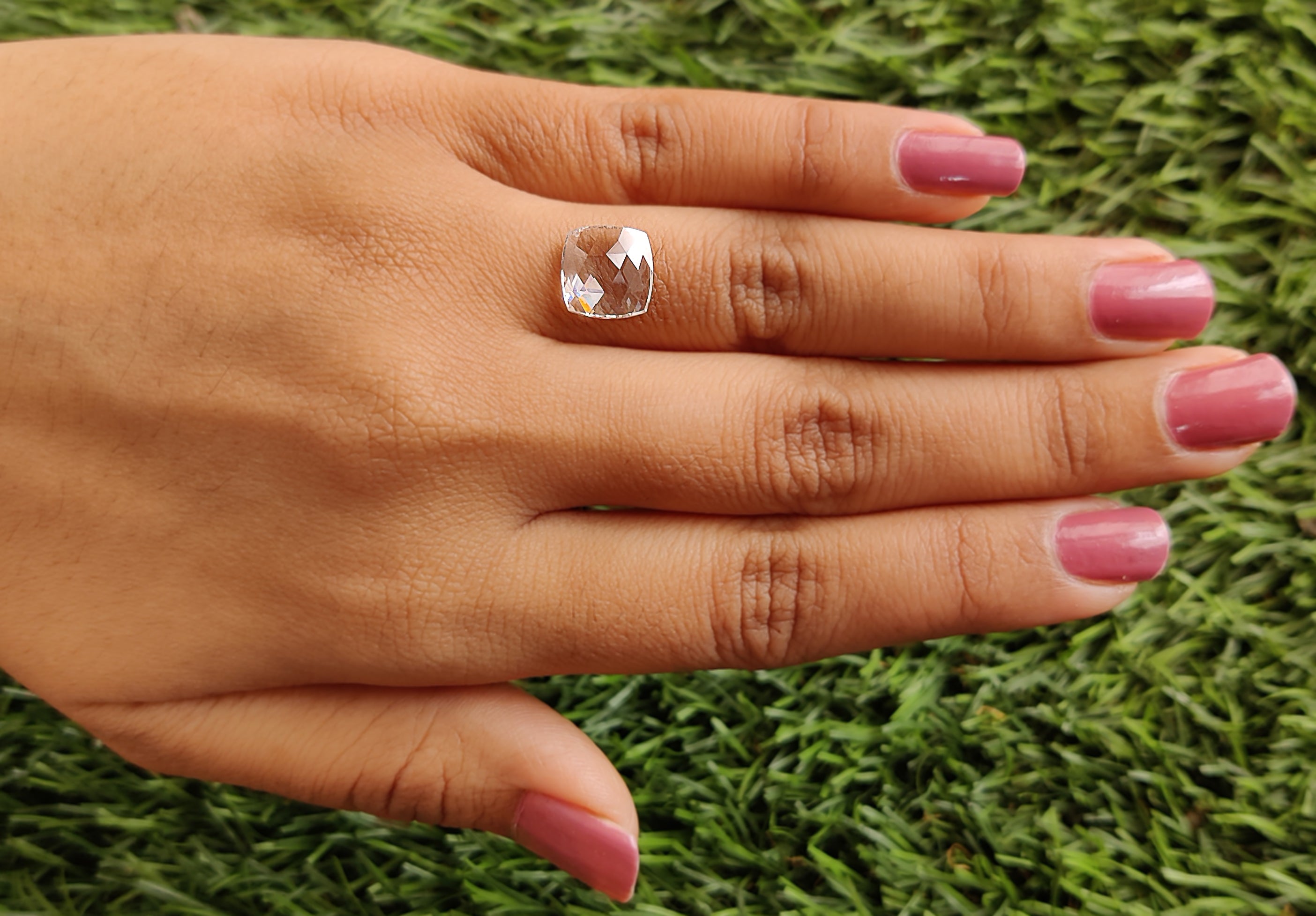 2.30 CT Lab Grown Square Cut Diamond White - F Color VS2 Clarity Diamond Lab Grown Diamond CVD Diamond Lab Created Rose Cut Diamond L3435