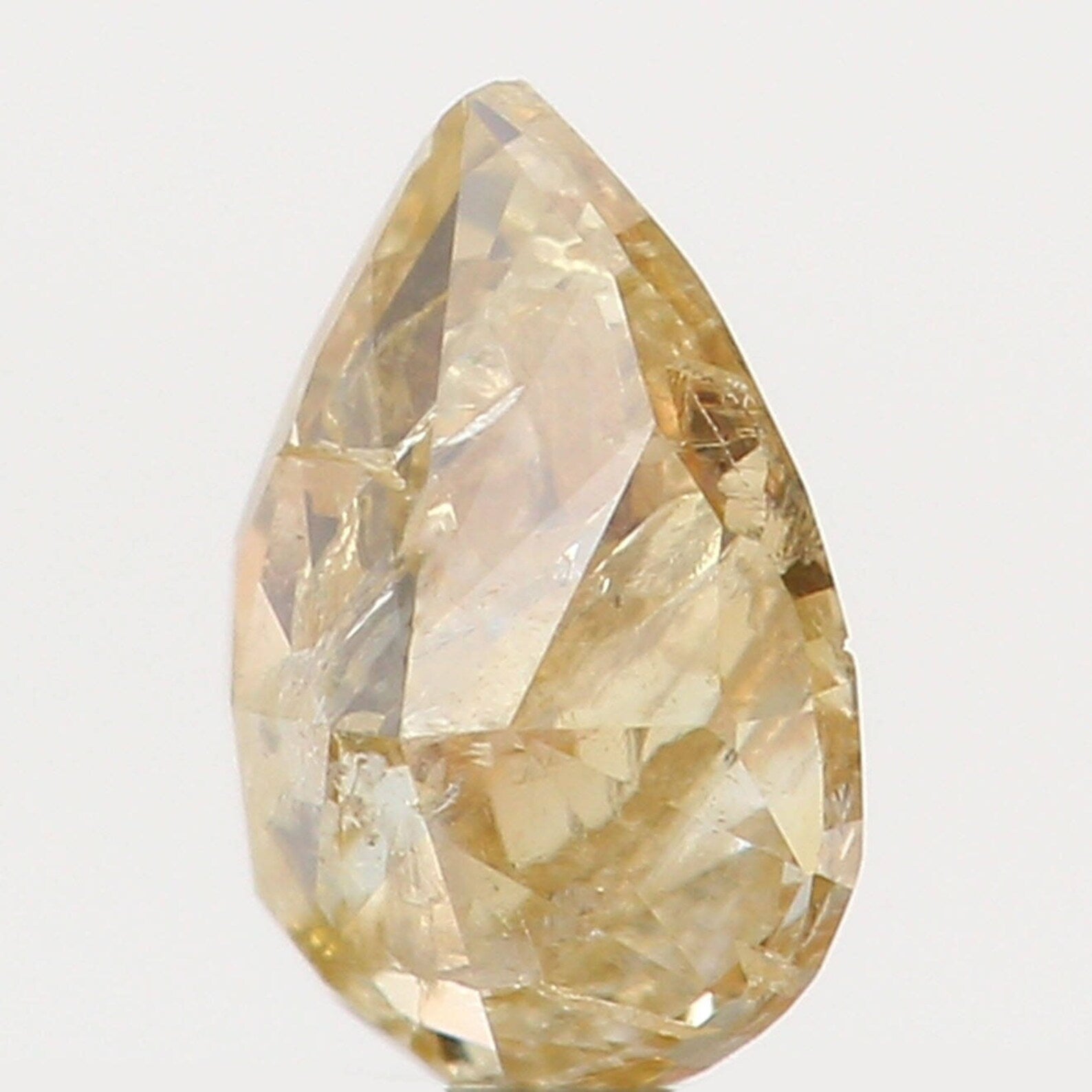 0.17 Ct Natural Loose Diamond Pear Yellow Color I1 Clarity 4.40 MM N7412