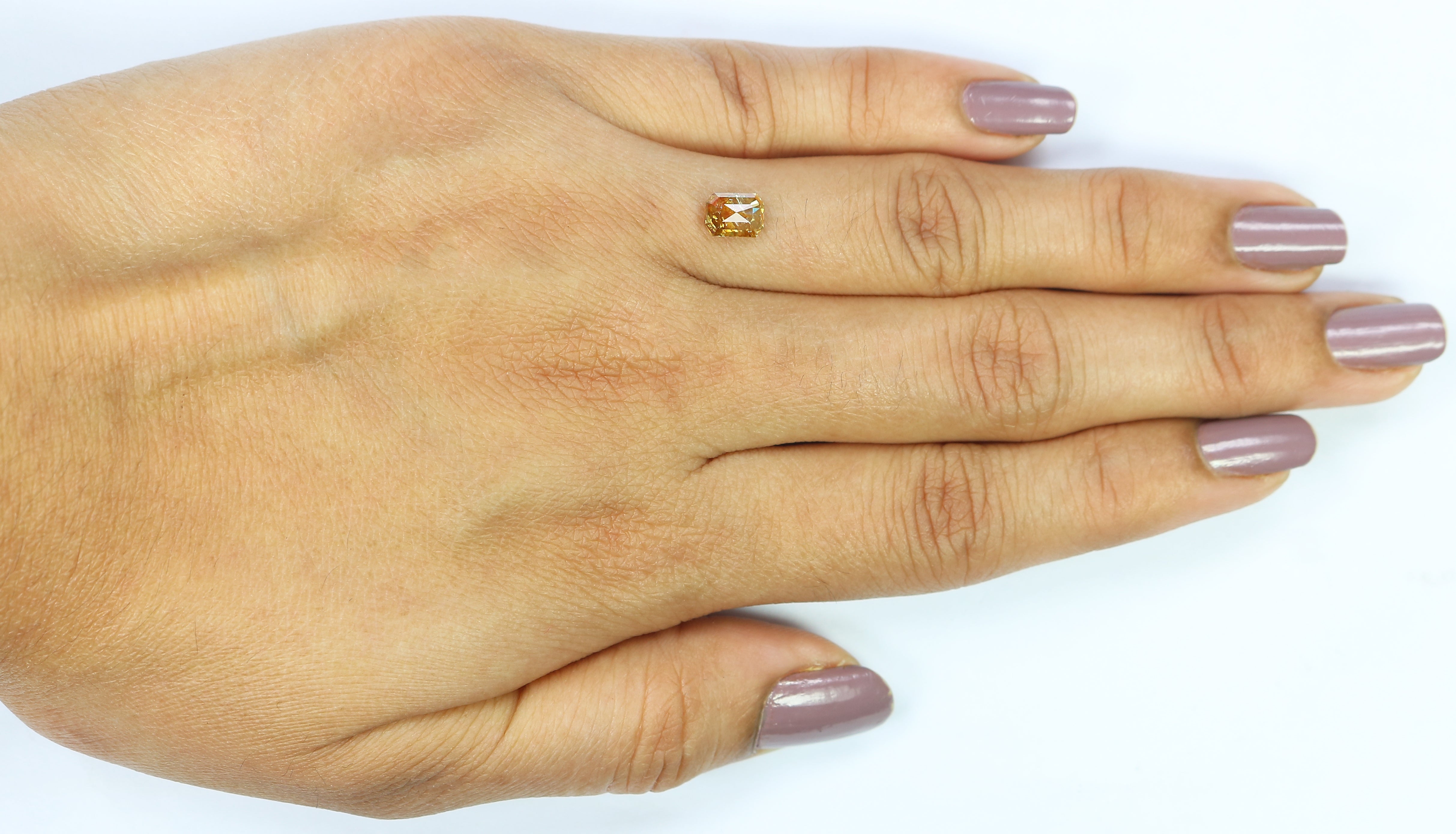 0.75 CT Natural Loose Emerald Shape Diamond Yellow Color Emerald Cut Diamond 6.10 MM Natural Yellow Diamond Emerald Rose Cut Diamond LQ359