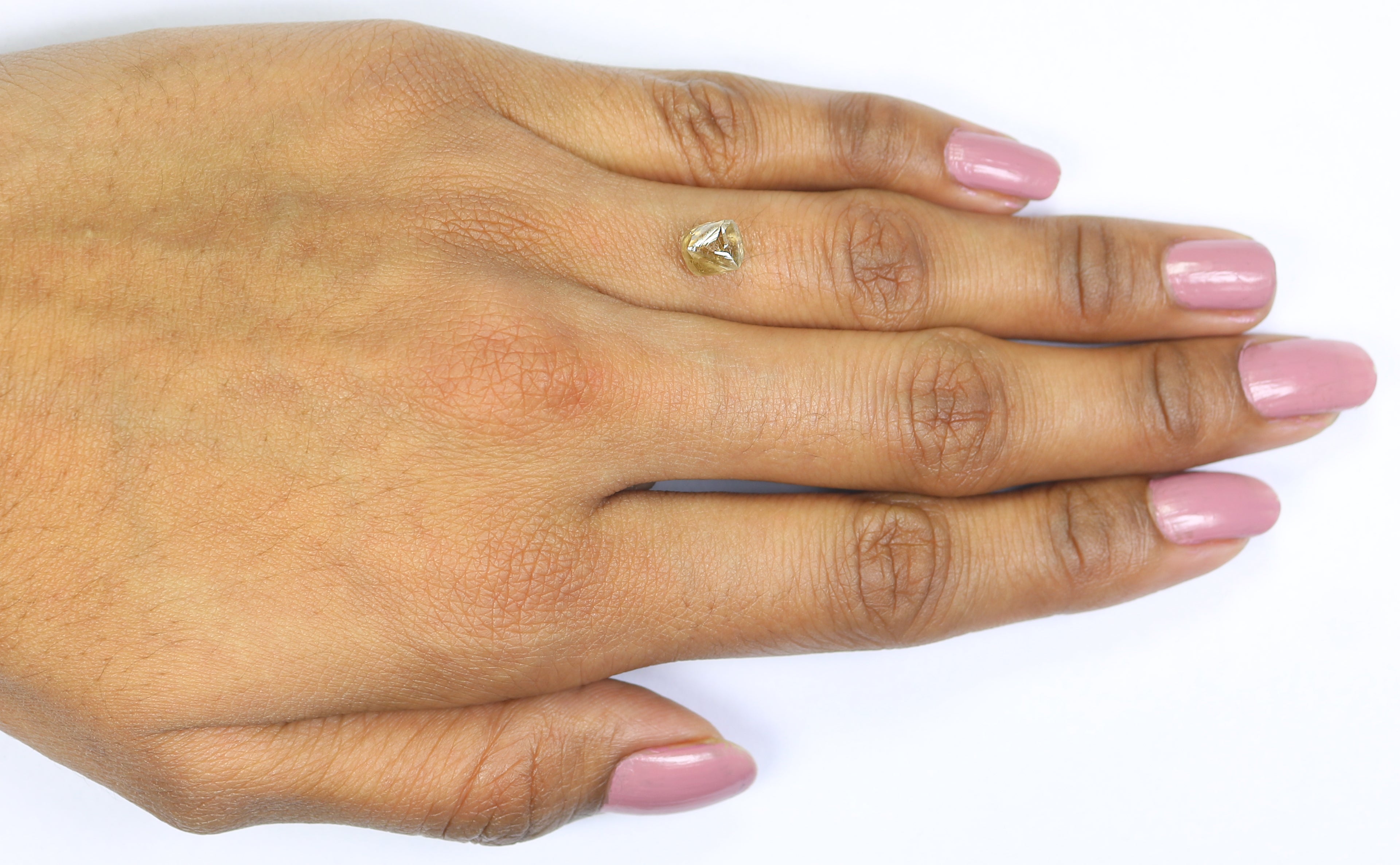 1.94 CT Natural Loose Rough Shape Diamond Brown Color Irregular Cut Diamond 7.40 MM Natural Loose Brown Color Rough UnCut Diamond L3531