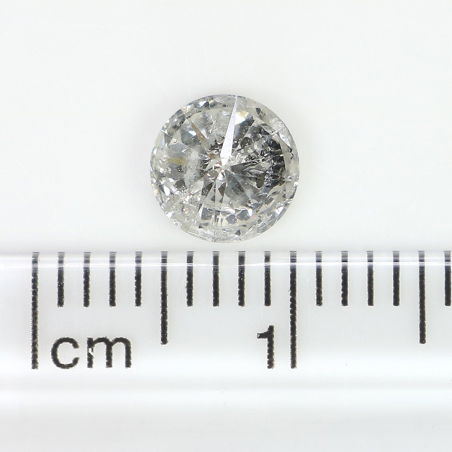 0.80 CT Natural Loose Round Shape Diamond Salt And Pepper Round Diamond 5.80 MM Natural Black Grey Color Round Brilliant Cut Diamond LQ5568