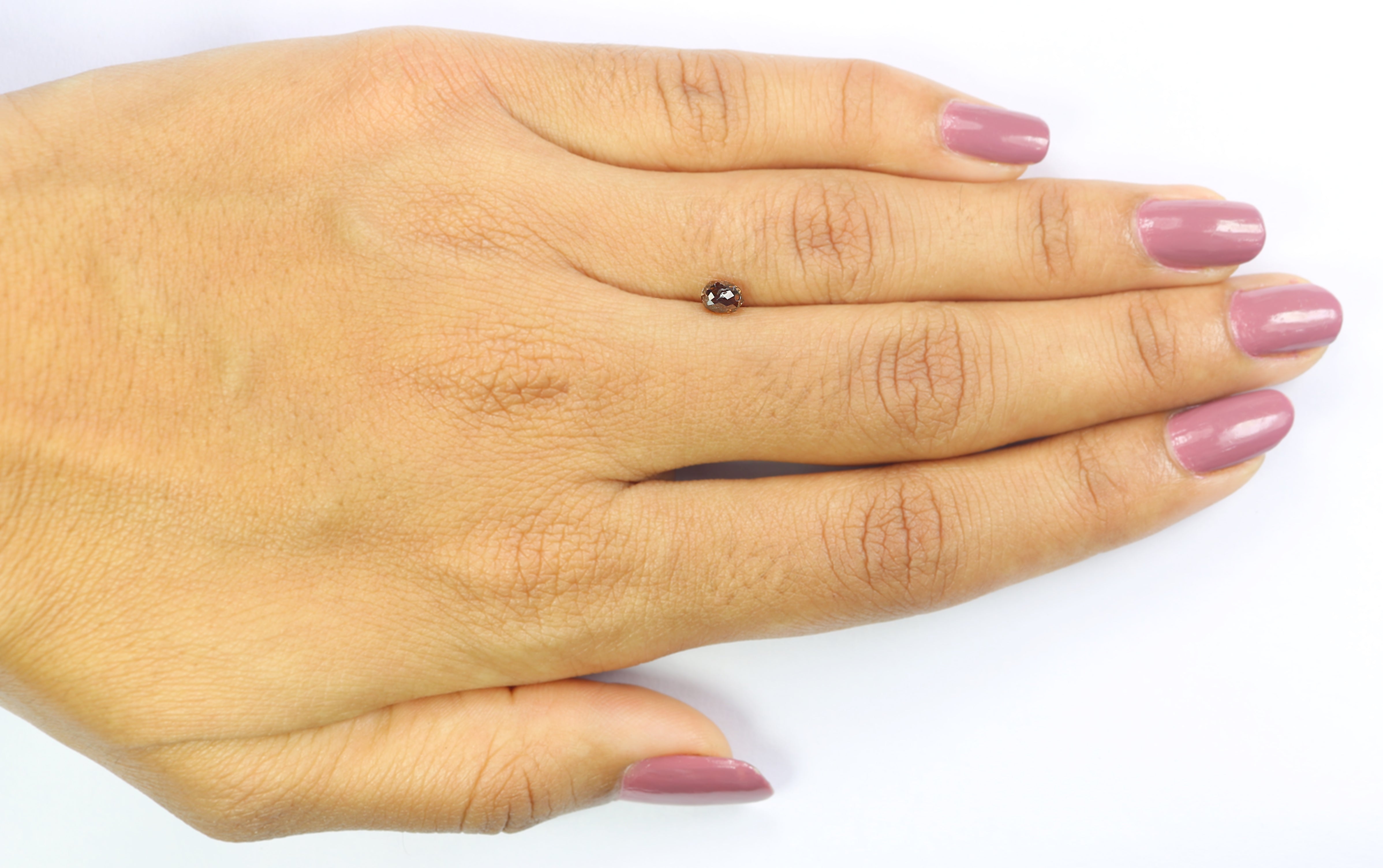 0.48 Ct Natural Loose Briolette Shape Diamond Brown Color Drop Diamond 4.60 MM Natural Loose Brown Color Briolette Rose Cut Diamond LQ9259