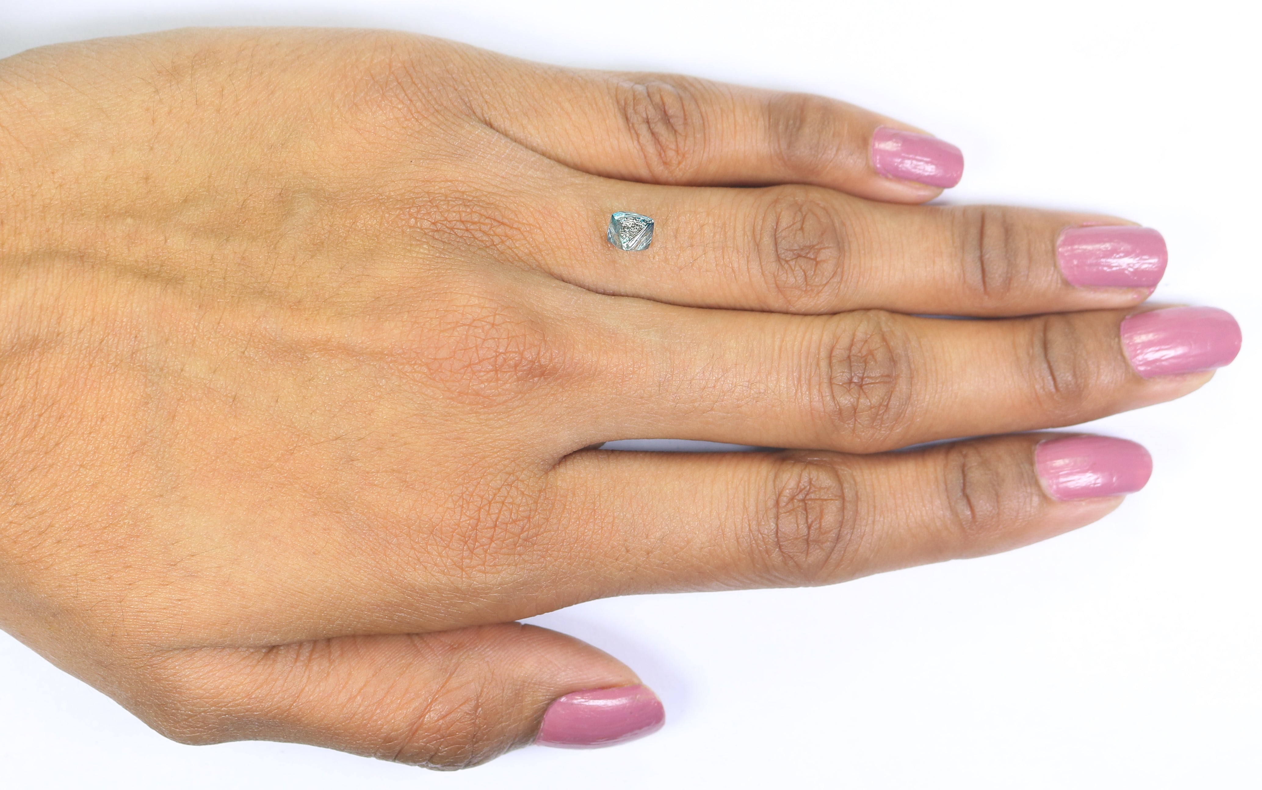 1.31 CT Natural Loose Rough Shape Diamond Blue Color Rough Cut Diamond 6.70 MM Natural Loose Blue Diamond Rough Irregular Cut Diamond L3557