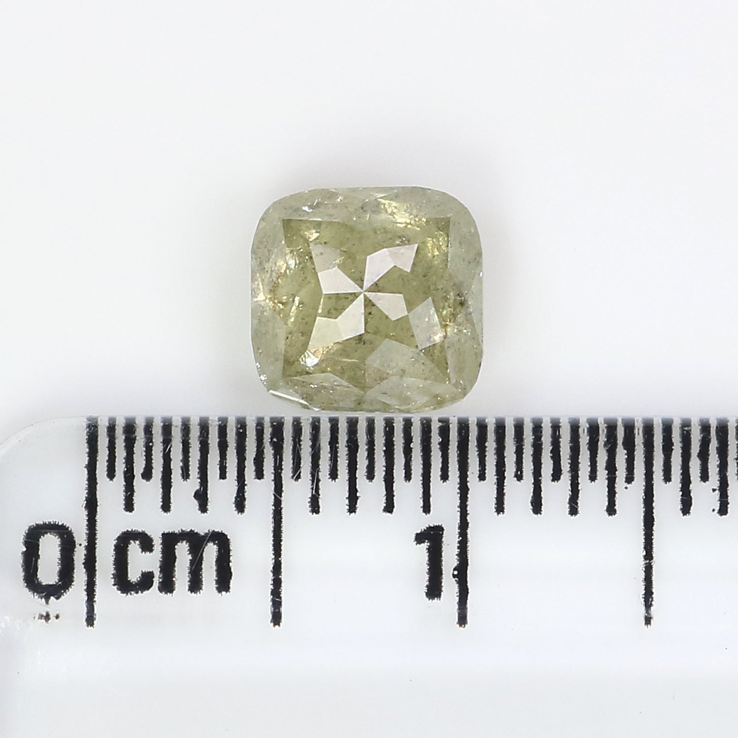 1.53 CT Natural Loose Cushion Shape Diamond Green Color Cushion Cut Diamond 6.25 MM Natural Grey Diamond Cushion Rose Cut Diamond LQ2942