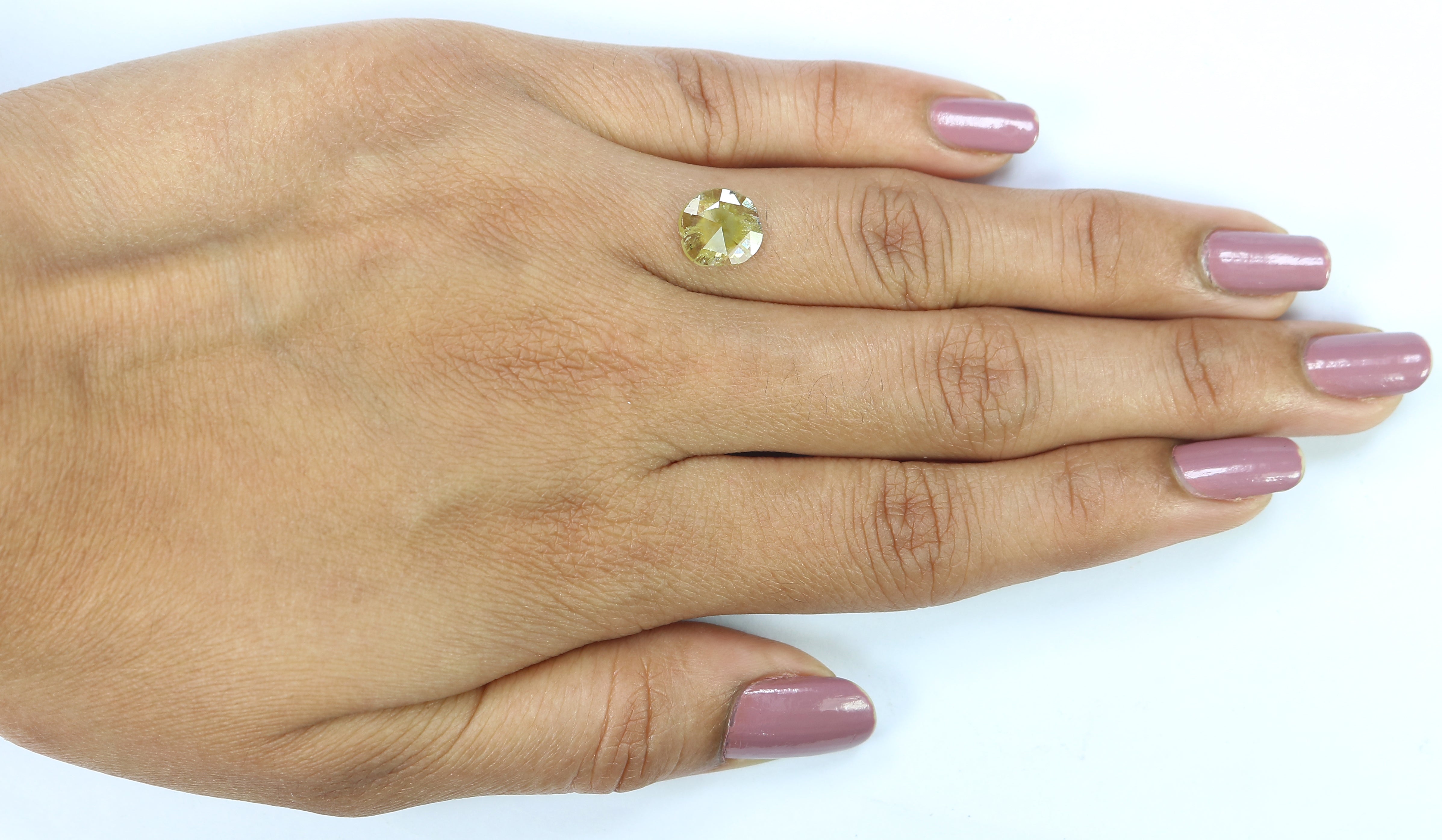 1.14 CT Natural Loose Slice Shape Diamond Yellow Color Irregular Cut Diamond 8.25 MM Natural Loose Diamond Slice Rose Cut Diamond QL3025