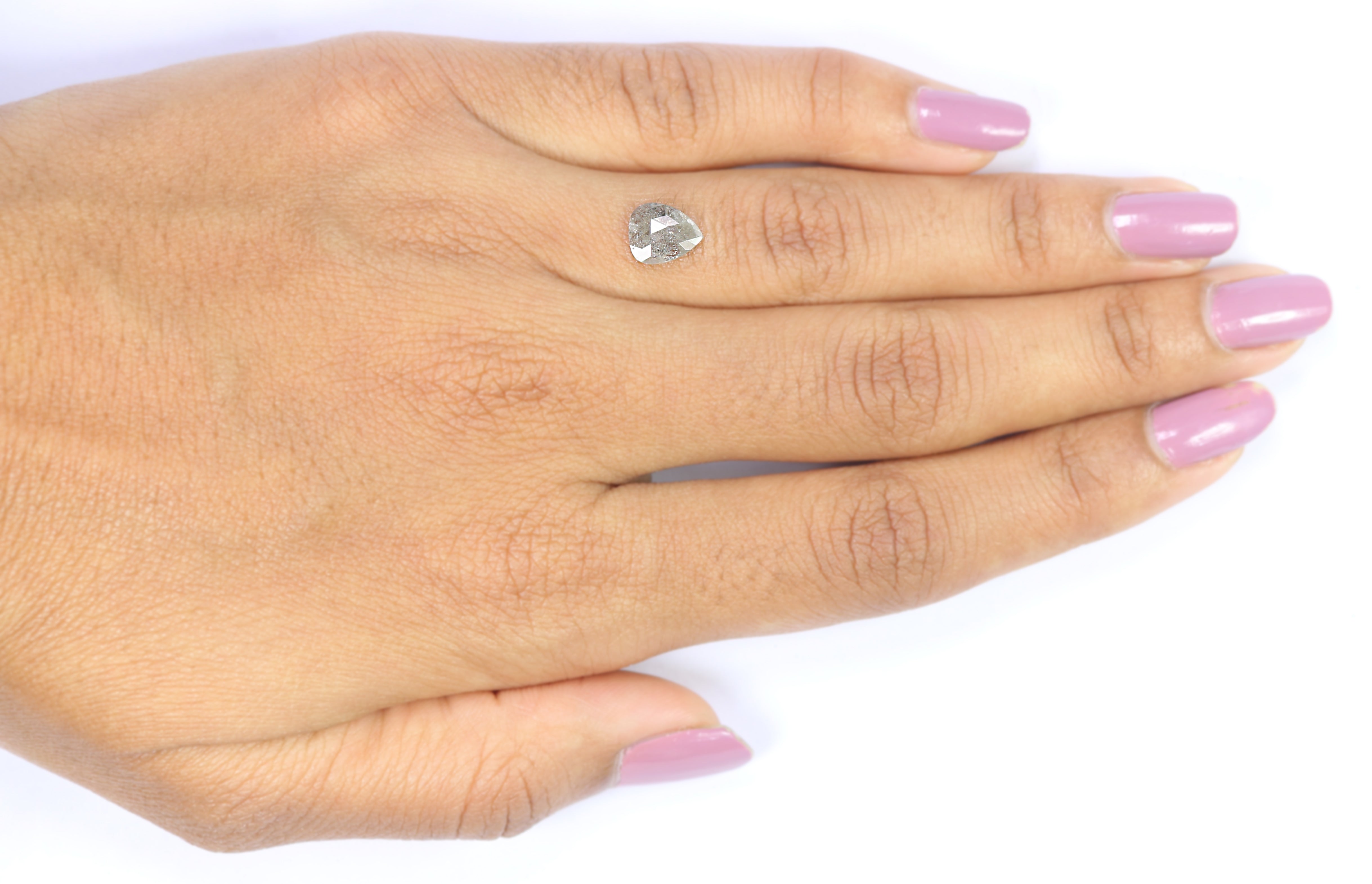 0.85 CT Natural Loose Pear Shape Diamond Grey Color Pear Cut Diamond 8.00 MM Natural Loose Grey Color Diamond Pear Rose Cut Diamond LQ6982