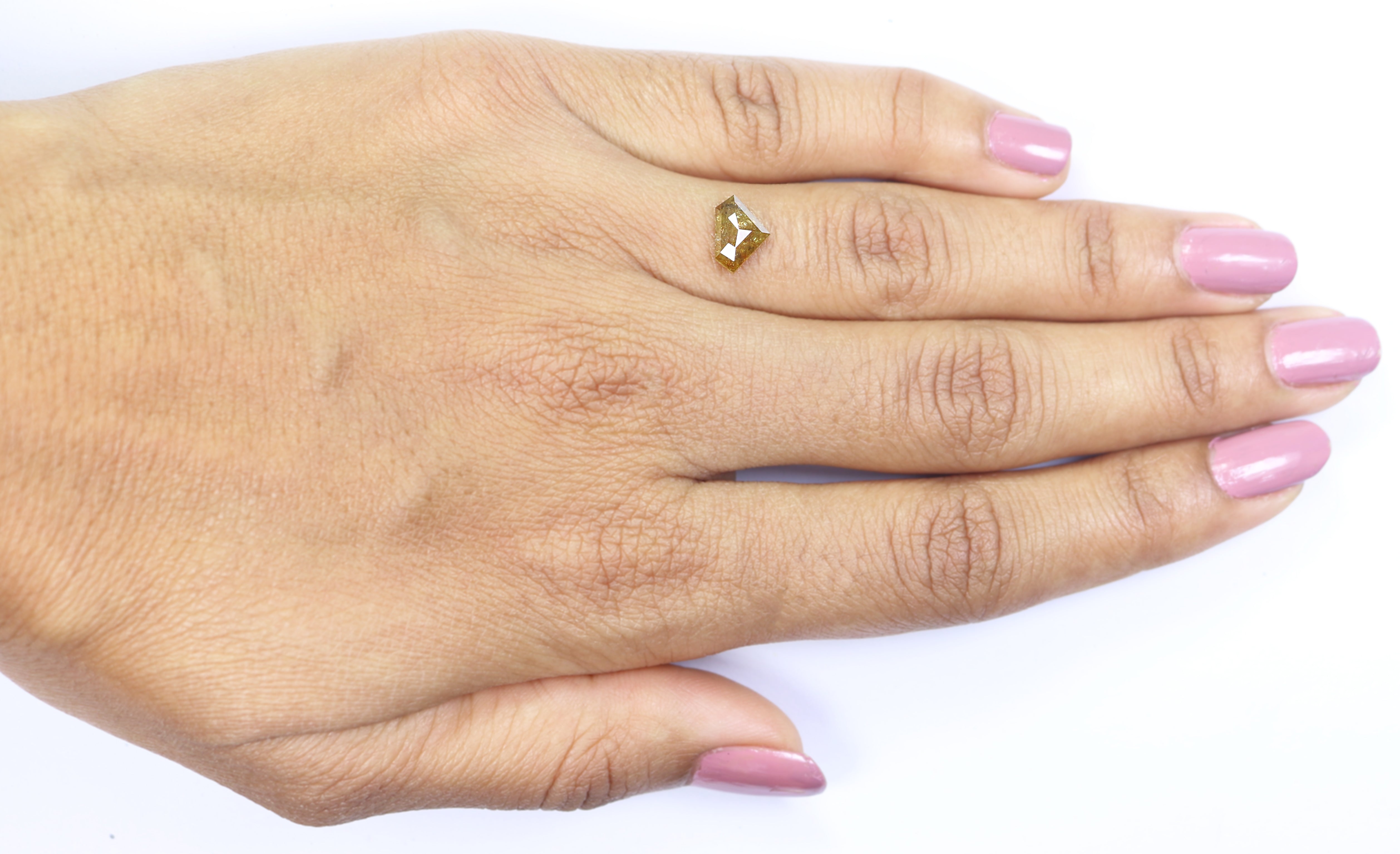 1.12 CT Natural Loose Shield Shape Diamond Yellow Color Shield Cut Diamond 6.15 MM Natural Loose Yellow Color Shield Rose Cut Diamond LQ436