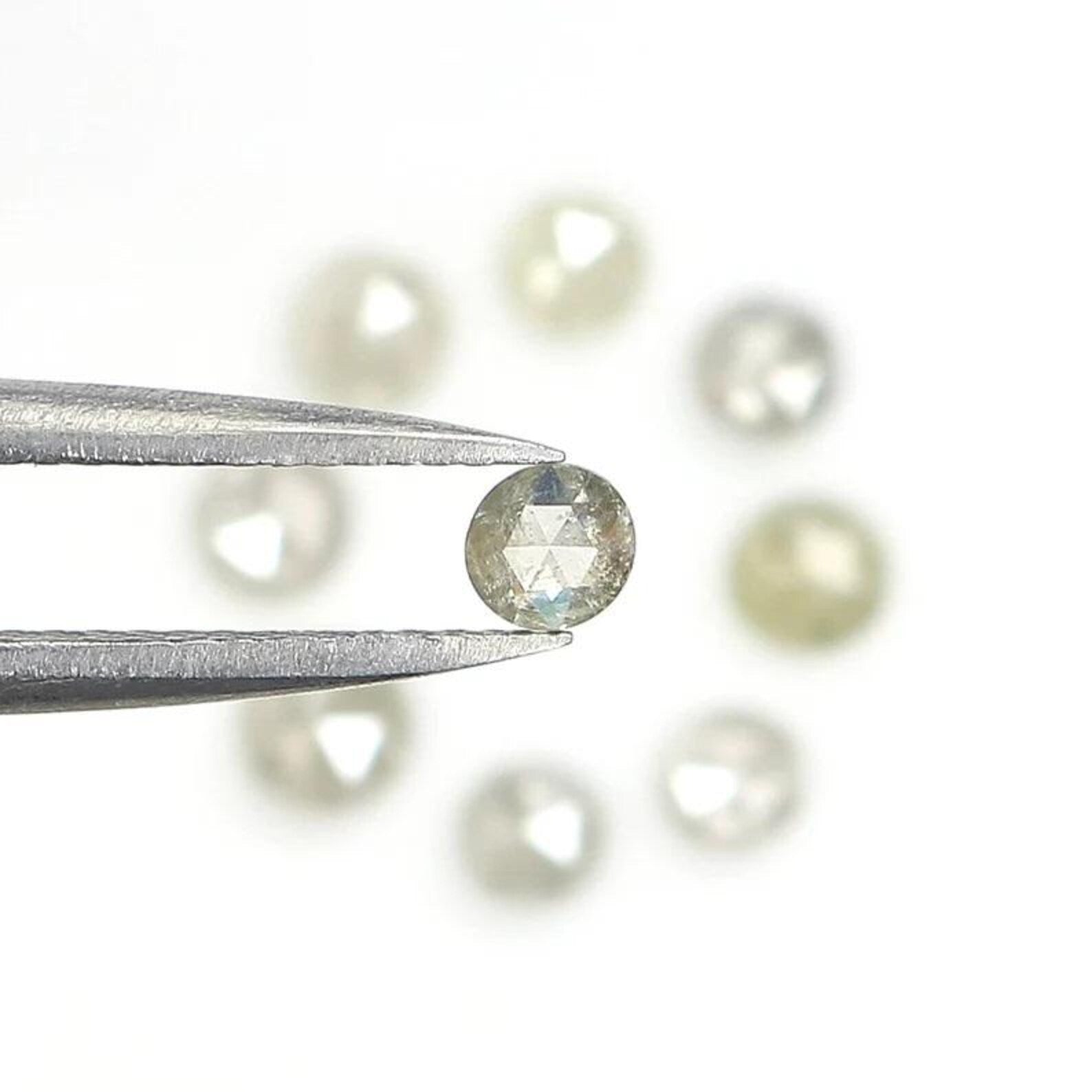 1.32 CT Natural Loose Round Shape Diamond Grey Color Round Diamond 3.10 MM Natural Loose Diamond Grey Color Round Rose Cut Diamond NQ2456