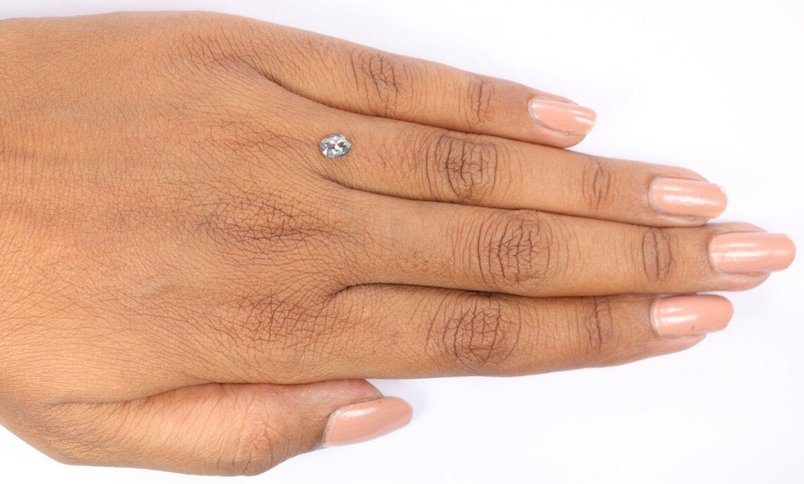 0.43 Ct Natural Loose Oval Shape Diamond Salt And Pepper Oval Diamond 5.55 MM Natural Diamond Black Grey Color Oval Rose Cut Diamond NQ1287