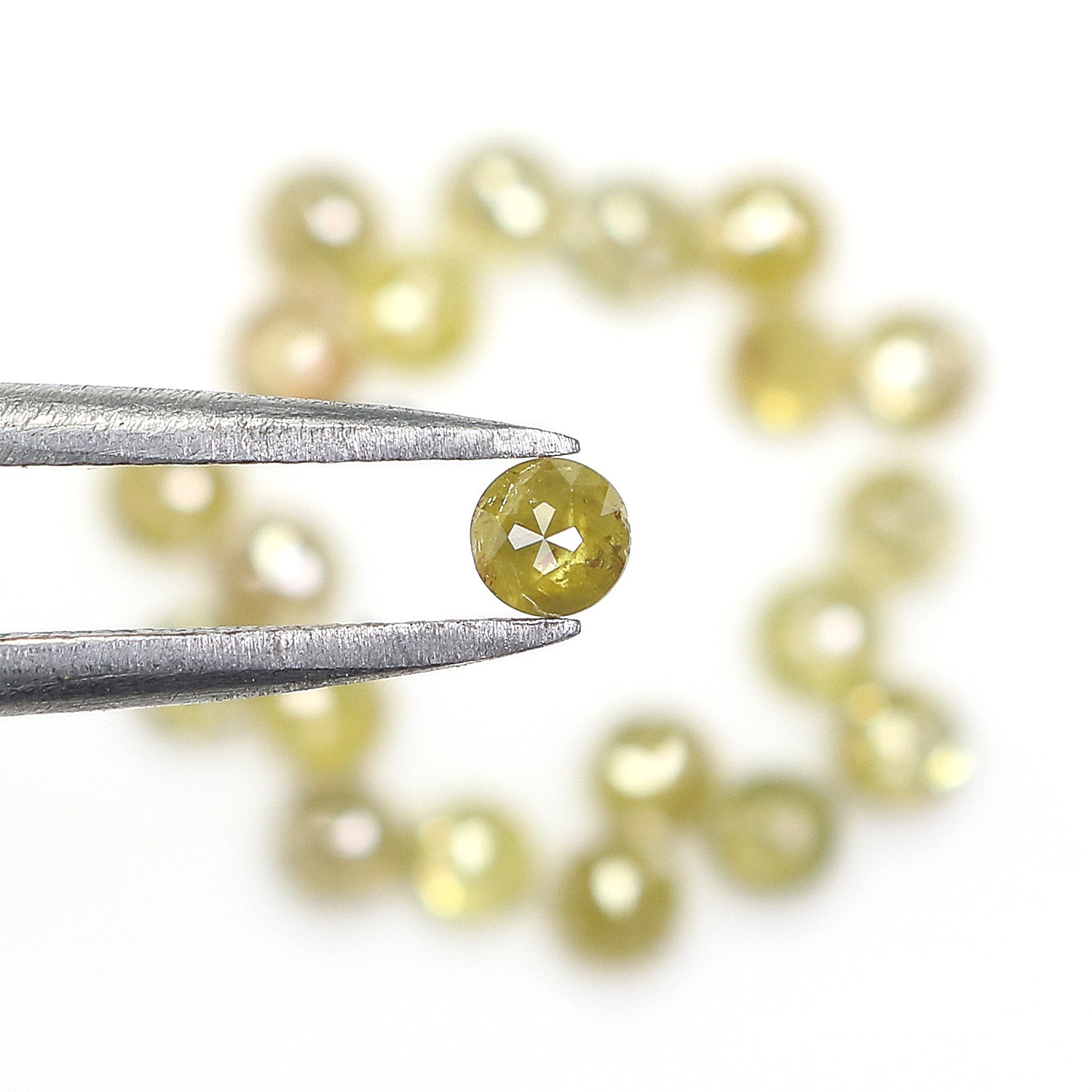 3.02 CT Natural Loose Round Rose Cut Diamond Green Color Round Shape Diamond 2.90 MM Natural Loose Green Color Round Rose Cut Diamond KQ714