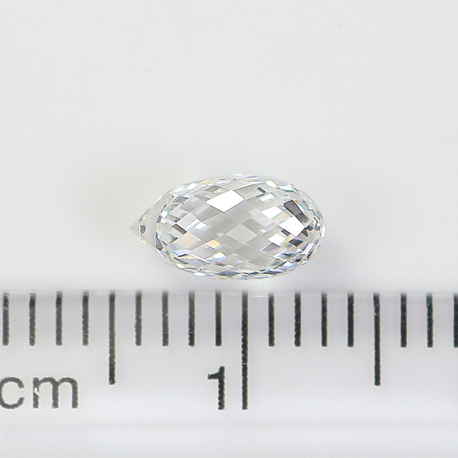 1.02 CT Lab Grown Briolette Cut Diamond E/F Color VS Clarity Diamond Lab Grown CVD Diamond Lab Created Diamond Drop Rose Cut Diamond L3480