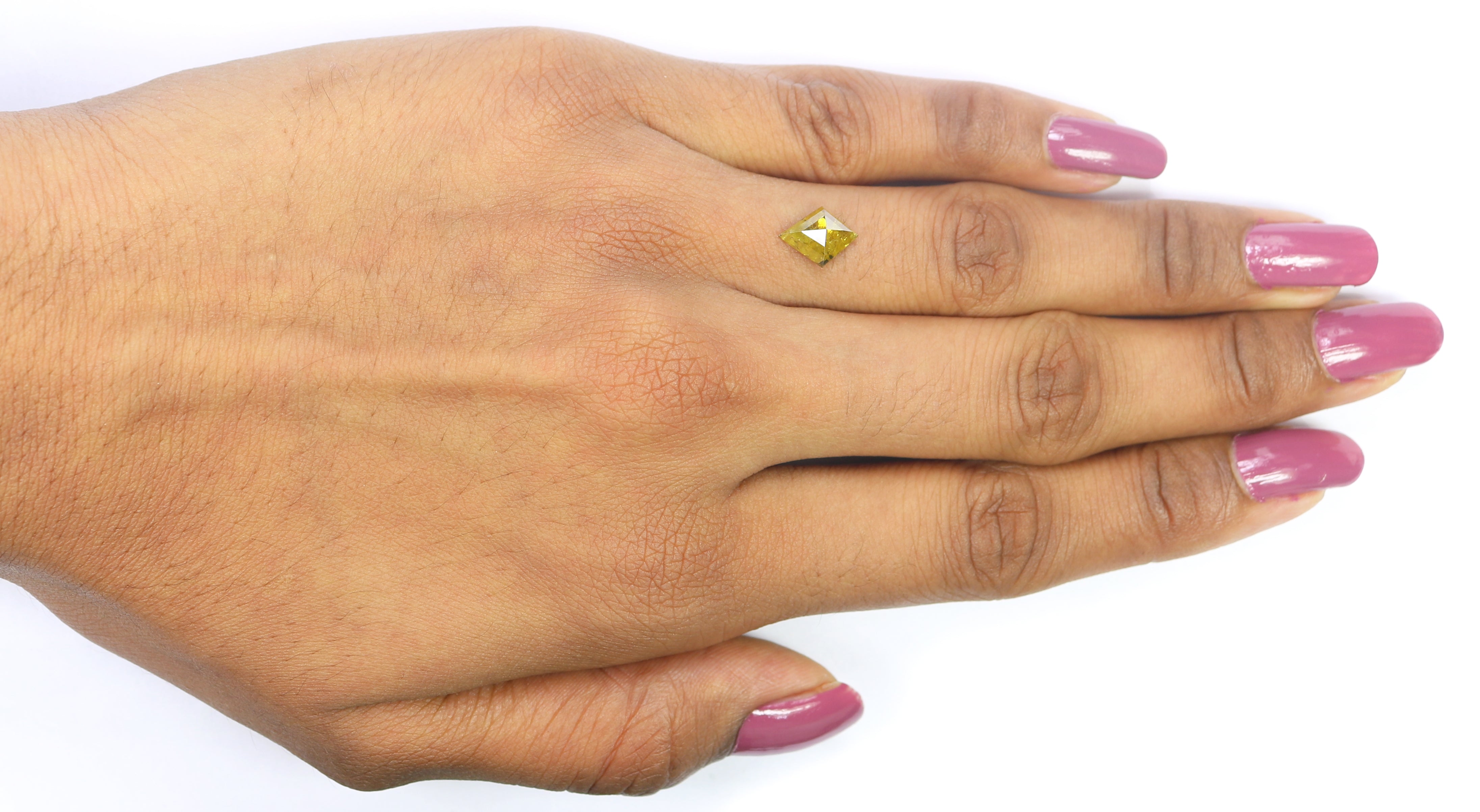 0.99 CT Natural Loose Kite Shape Diamond Yellow Color Kite Diamond 9.10 MM Natural Loose Yellow Color Diamond Kite Rose Cut Diamond N2662