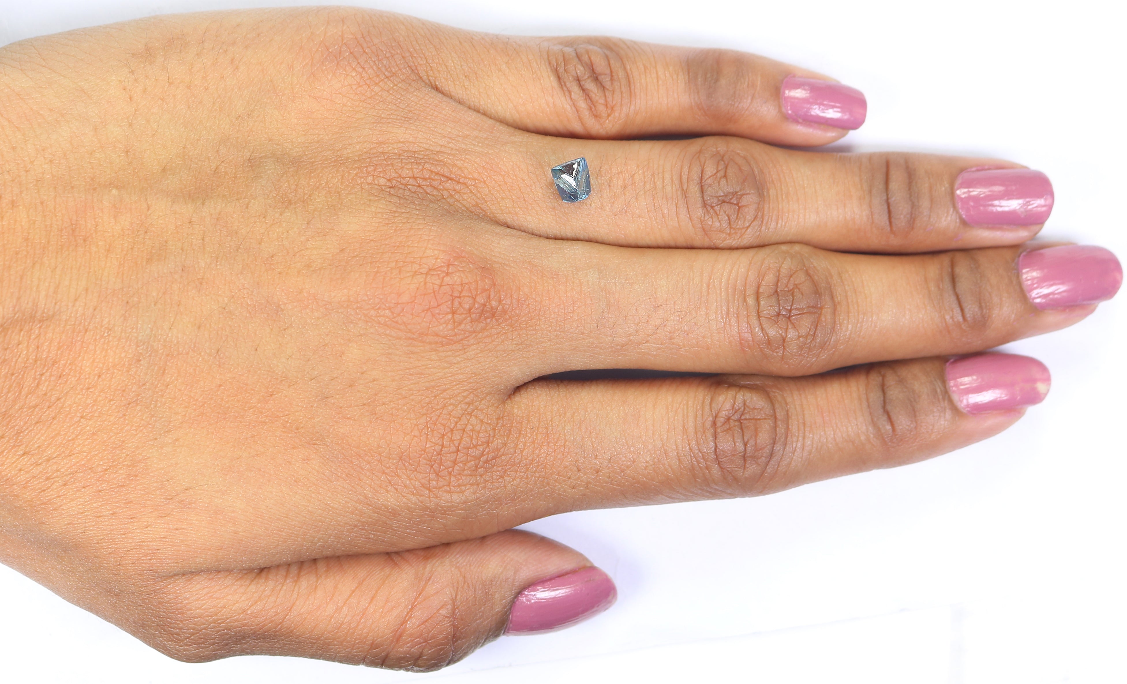 1.33 CT Natural Loose Rough Shape Diamond Blue Color Rough Cut Diamond 6.70 MM Natural Loose Blue Diamond Rough Irregular Cut Diamond L3556