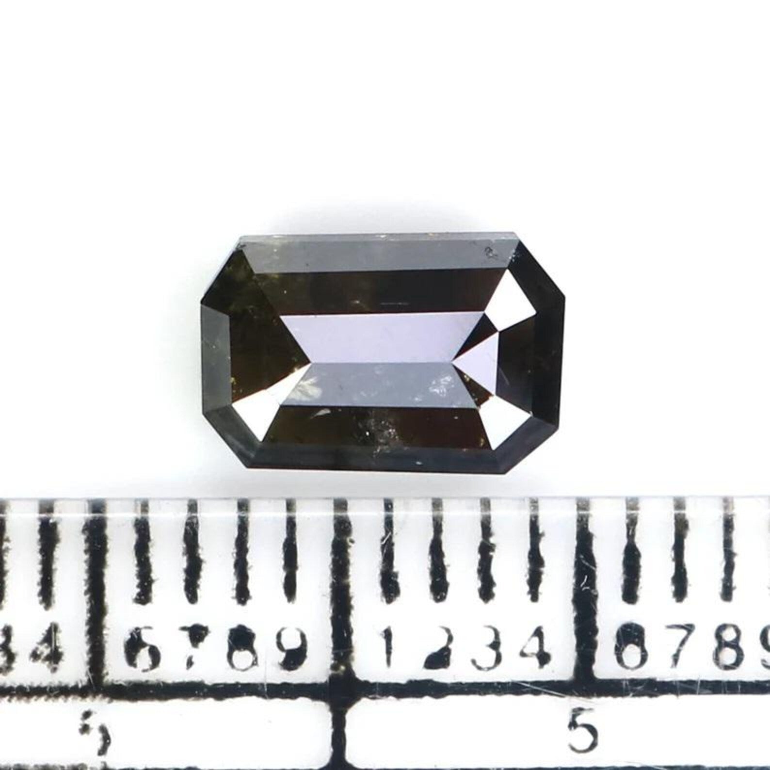 1.19 CT Natural Loose Emerald Shape Diamond Brown Color Emerald Diamond 7.55 MM Natural Diamond Brown Color Emerald Rose Cut Diamond NQ2361