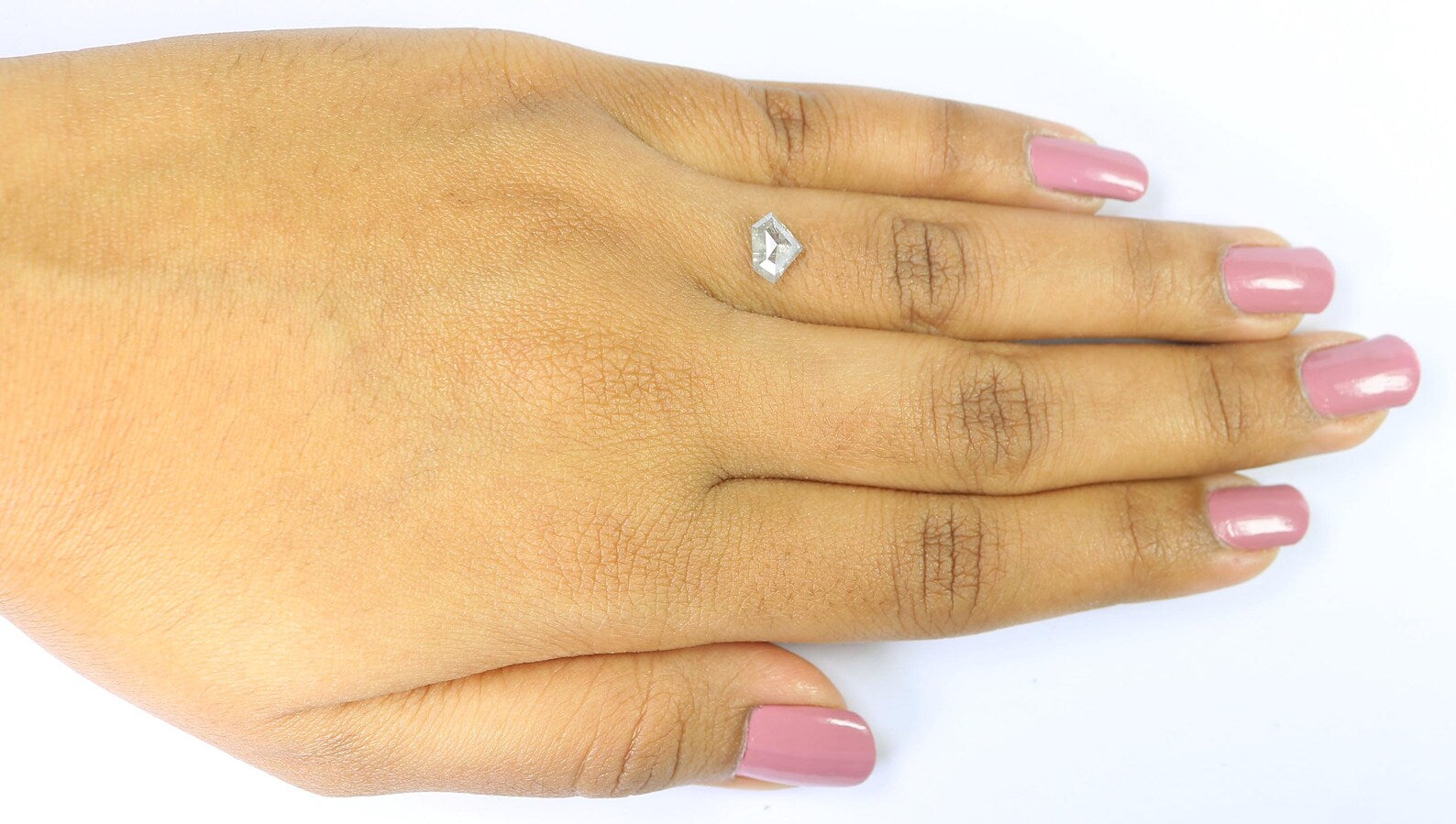 0.86 CT Natural Loose Shield Shape Diamond Salt And Pepper Shield Cut Diamond 5.55 MM Natural Diamond Shield Rose Cut Diamond QN962