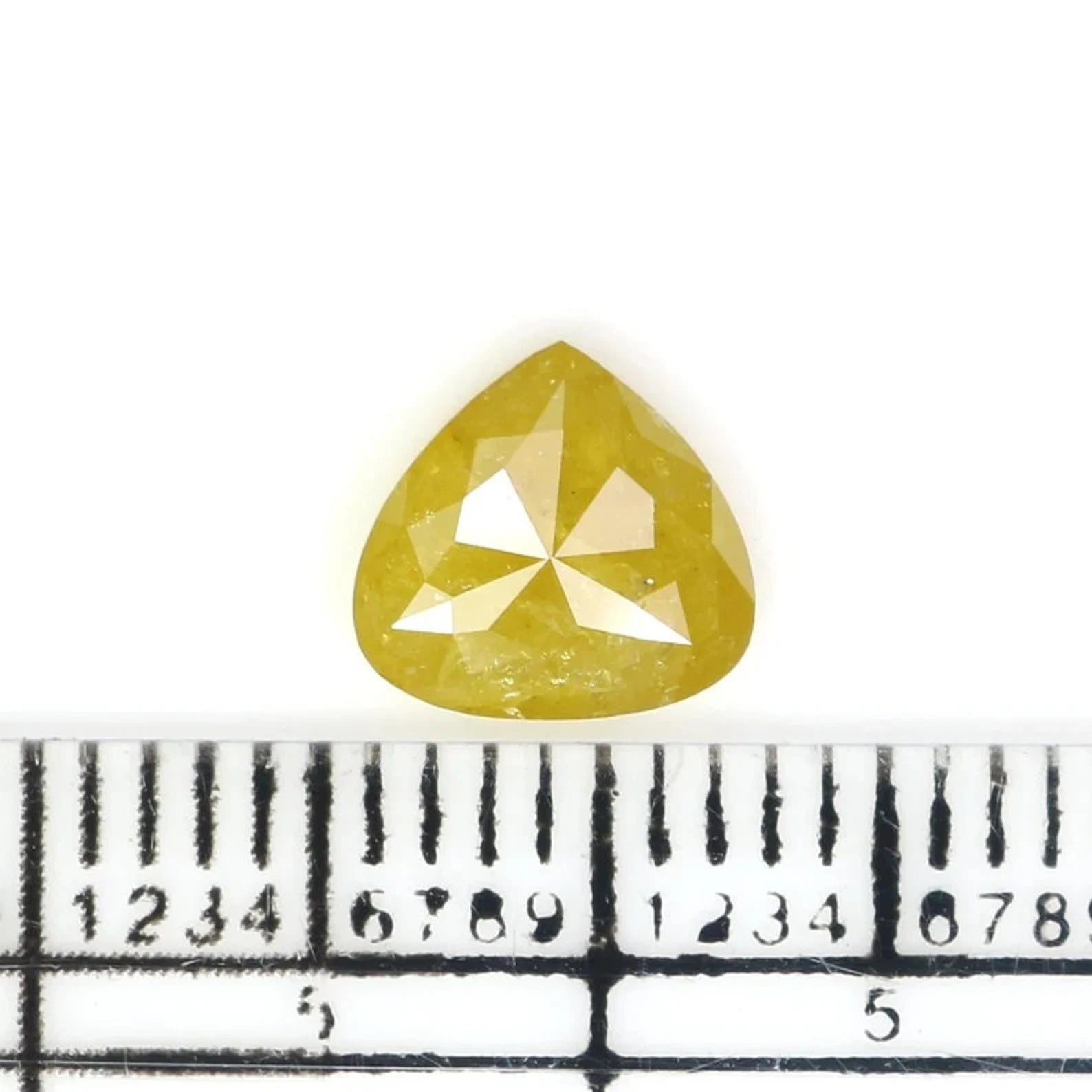 0.90 Ct Natural Loose Heart Shape Diamond Yellow Color Heart Cut Diamond 6.75 MM Natural Diamond Yellow Color Heart Rose Cut Diamond NQ2372