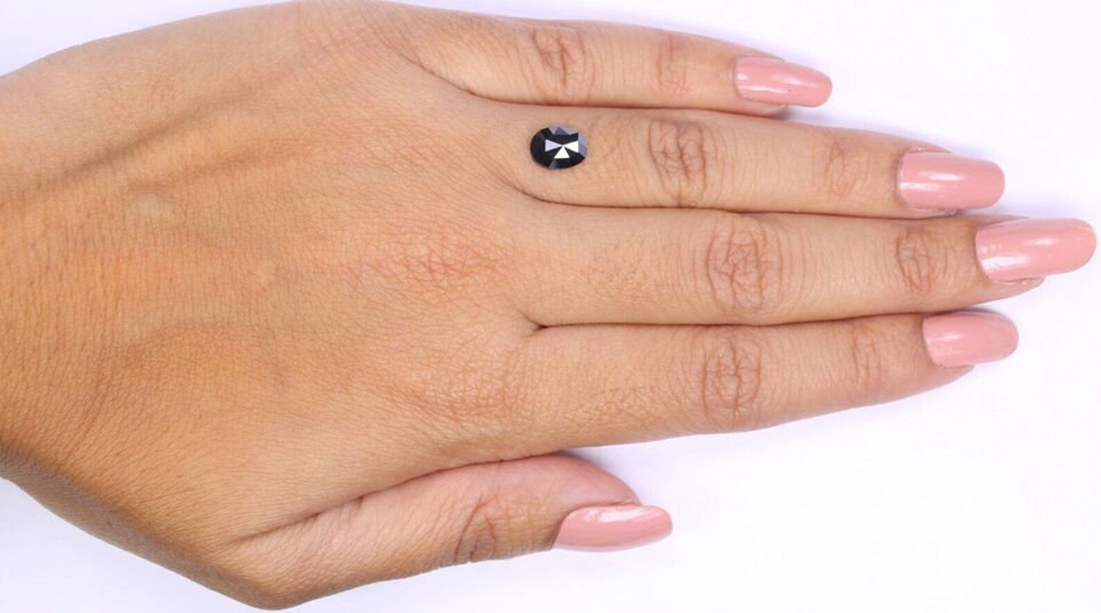 1.14 Ct Natural Loose Oval Shape Diamond Black Color Oval Cut Diamond 7.70 MM Natural Loose Diamond Black Oval Rose Cut Diamond QN1976