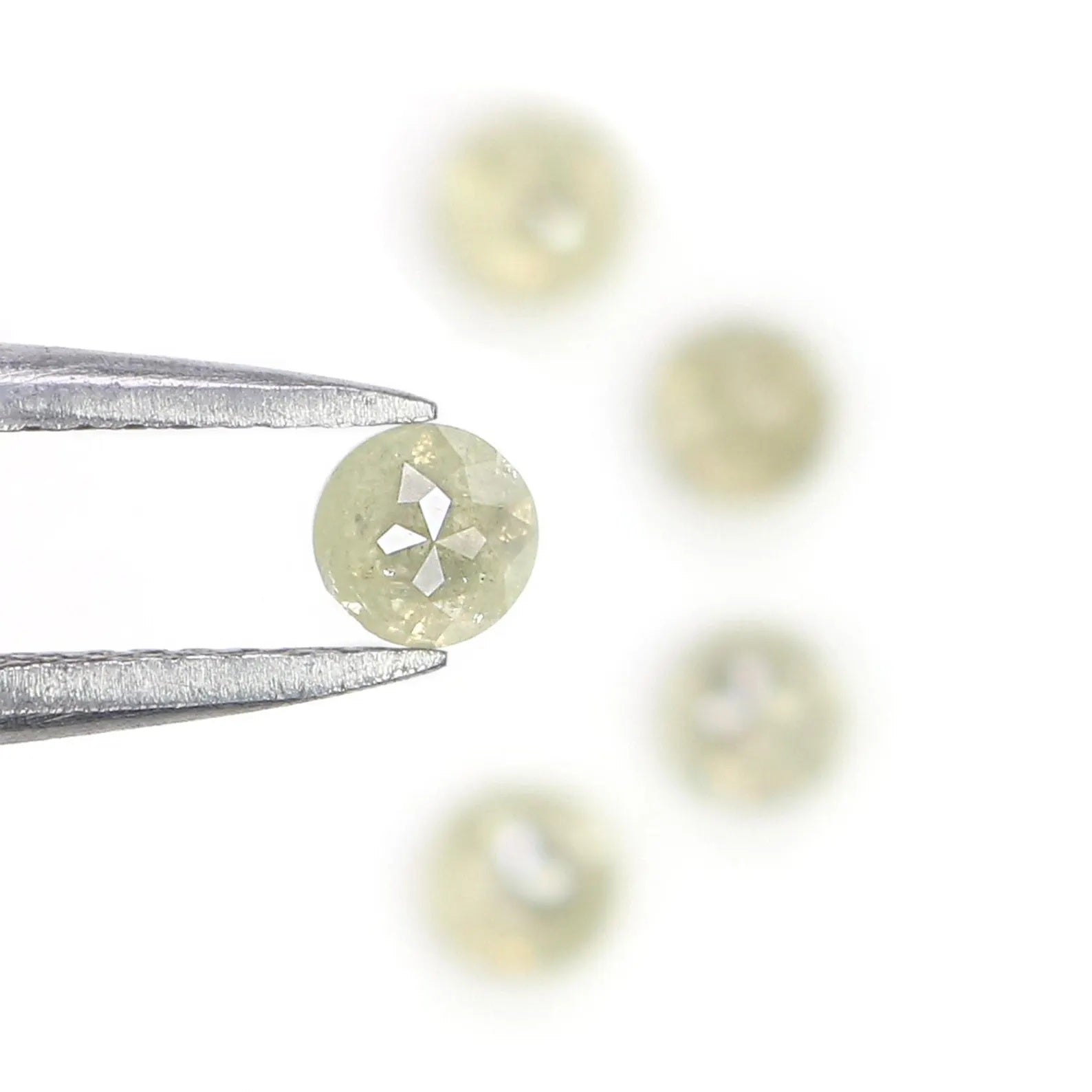 1.35 CT Natural Loose Round Shape Diamond Grey Color Round Diamond 3.50 MM Natural Loose Diamond Grey Color Round Rose Cut Diamond NQ7030