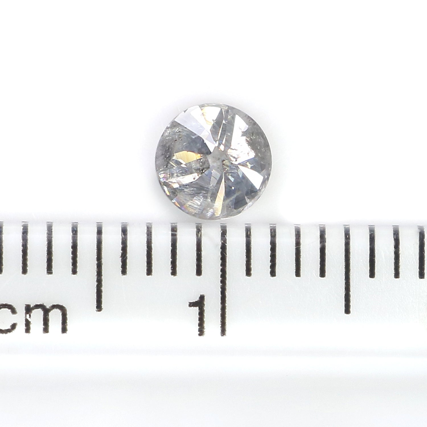 0.52 CT Natural Loose Round Shape Diamond Salt And Pepper Round Diamond 4.70 MM Natural Black Gray Color Round Brilliant Cut Diamond LQ2005