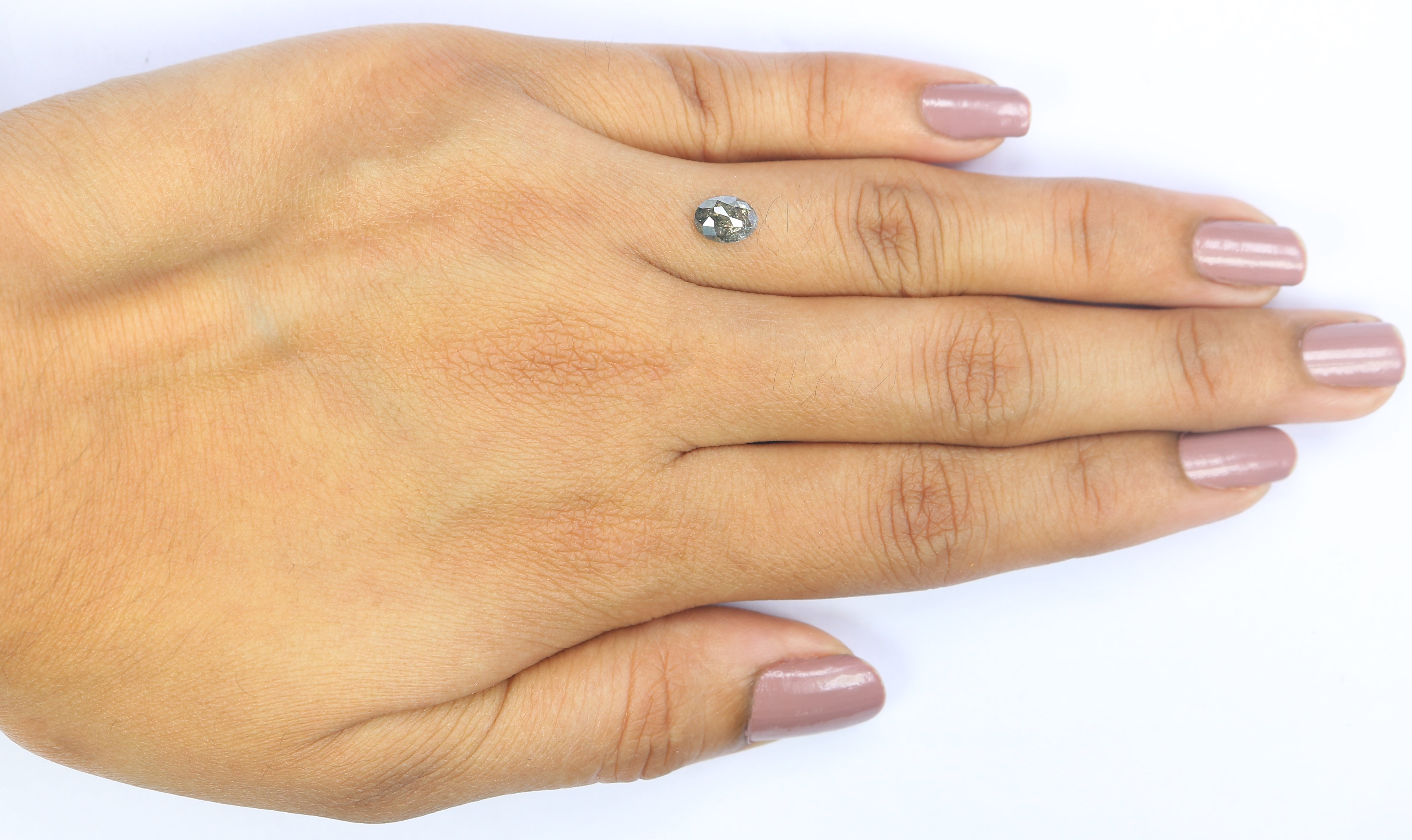 0.68 Ct Natural Loose Oval Shape Diamond Salt And Pepper Oval Cut Diamond 6.50 MM Natural Loose Diamond Oval Shape Rose Cut Diamond LQ2949