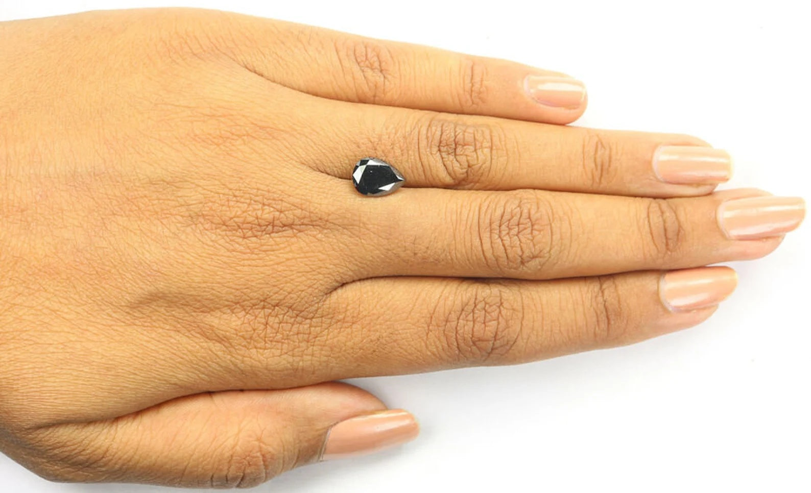 1.97 CT Natural Loose Pear Shape Diamond Black Color Pear Cut Diamond 9.65 MM Natural Loose Diamond Pear Brilliant Cut Diamond QN1542